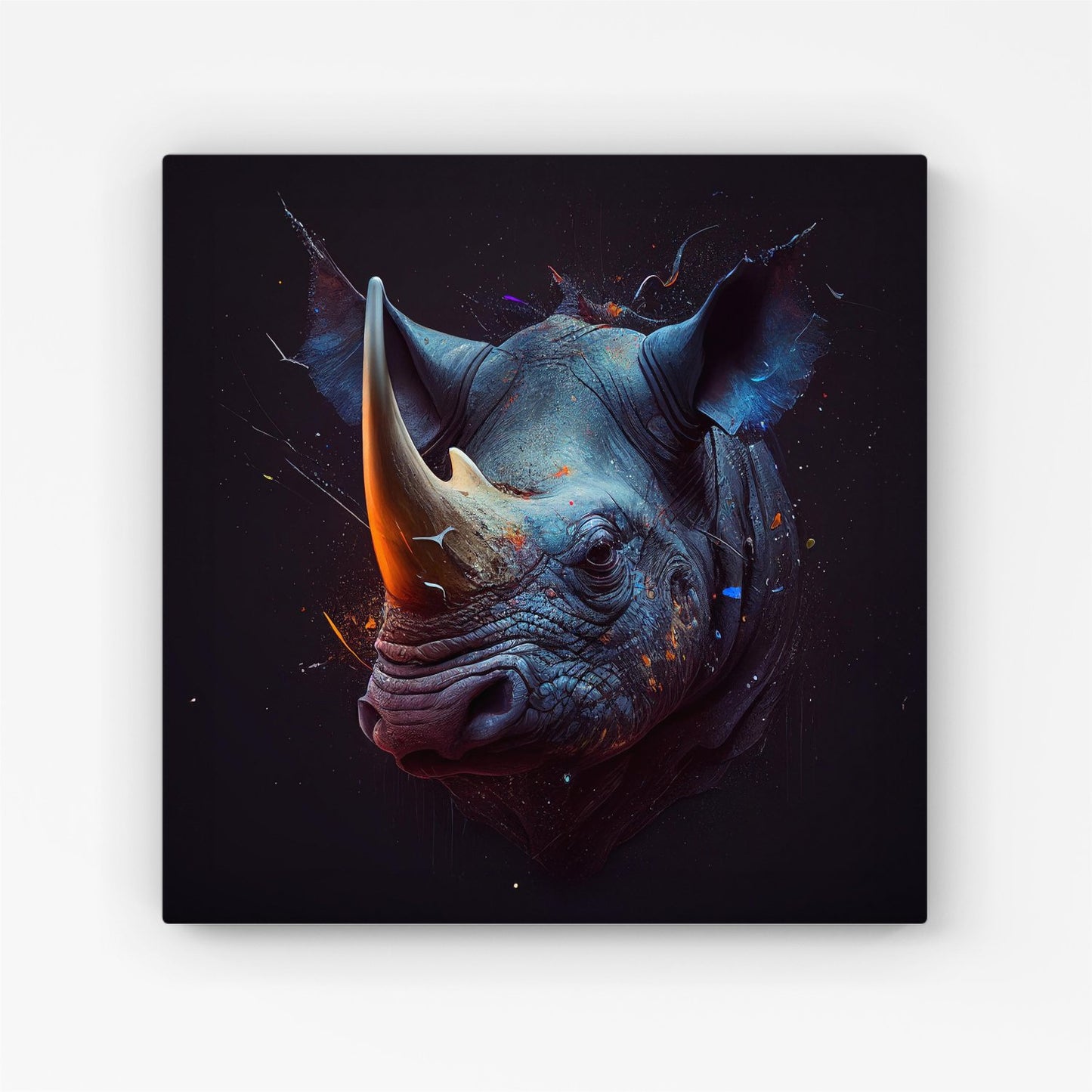 Rhino Face Splashart Canvas