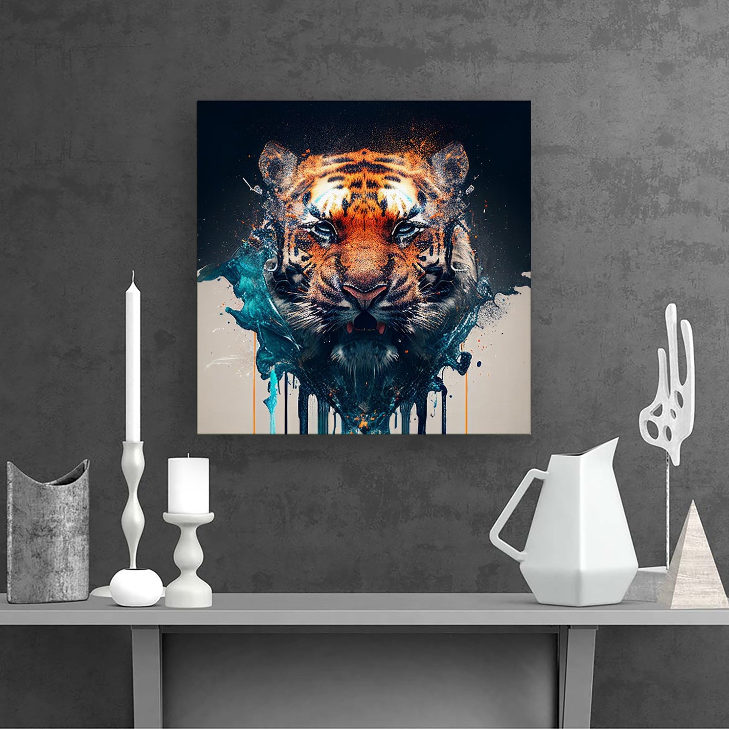 Tiger Face Splashart Canvas