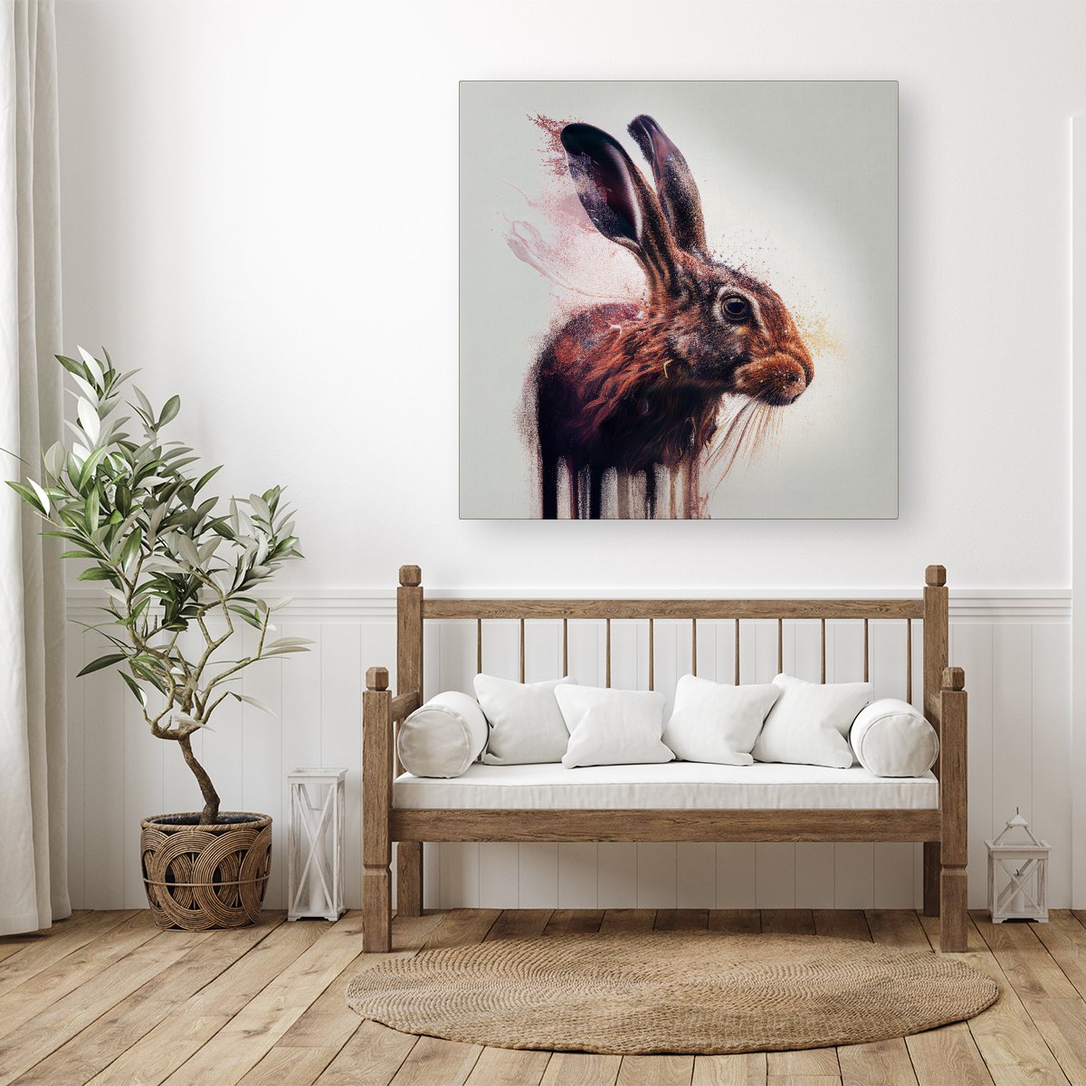 Hare Face Splashart Canvas