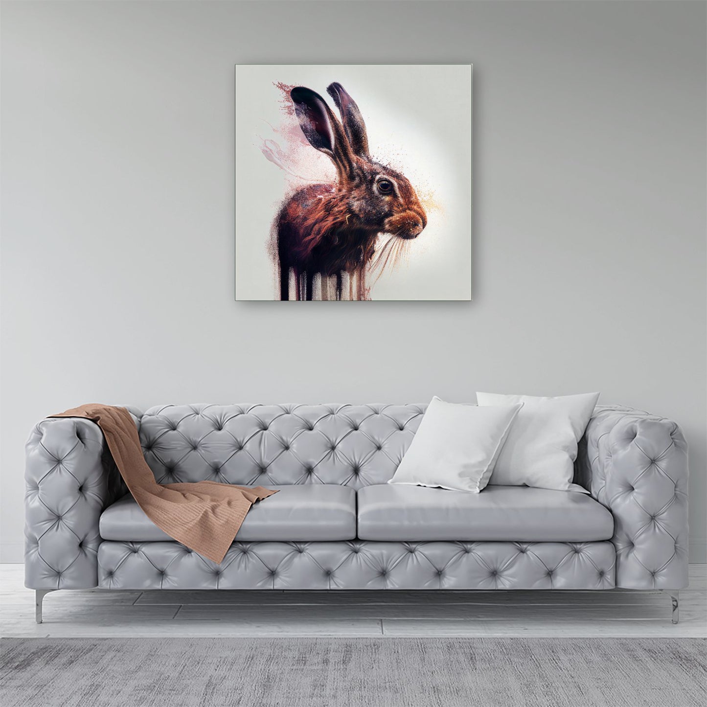 Hare Face Splashart Canvas