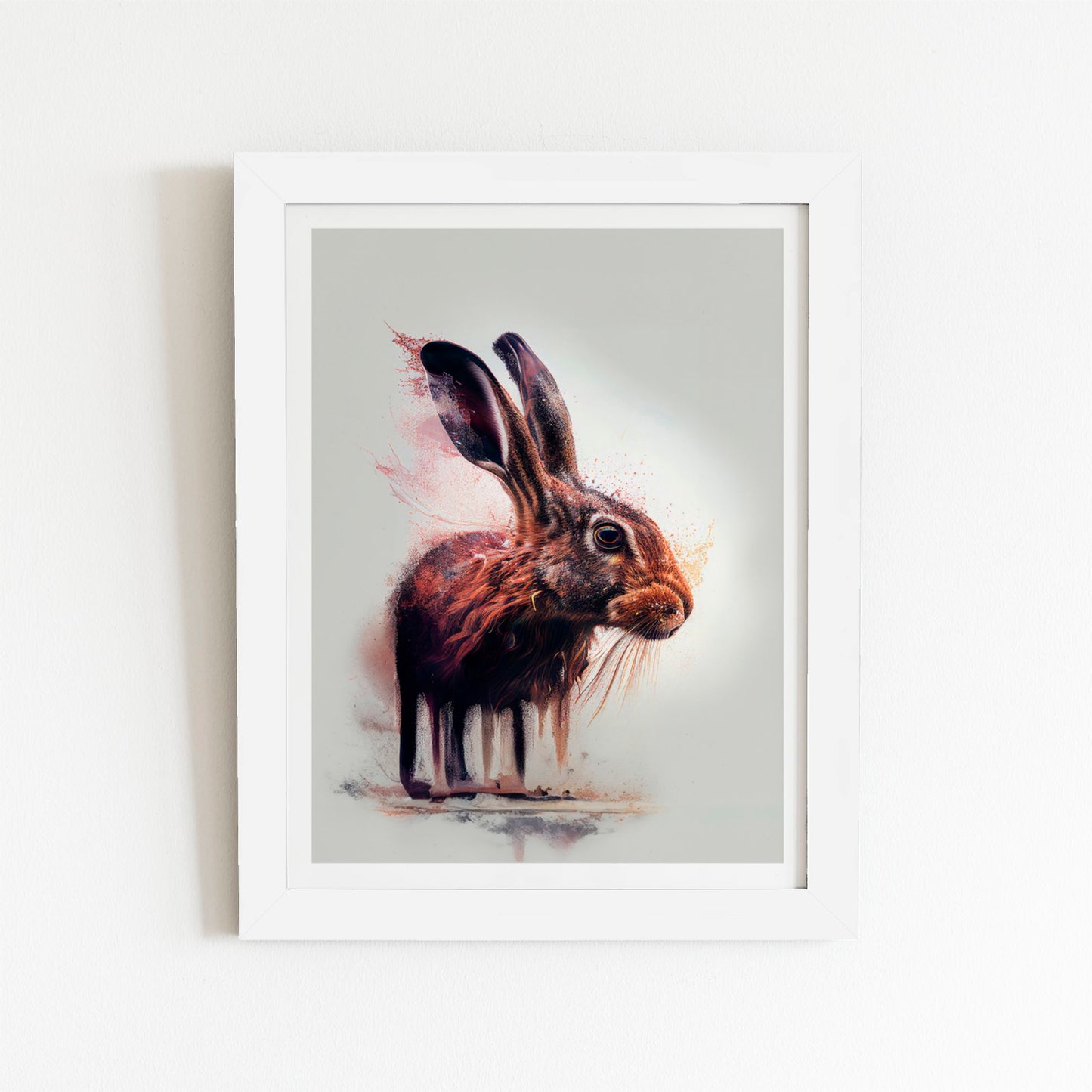 Hare Face Splashart Art Prints