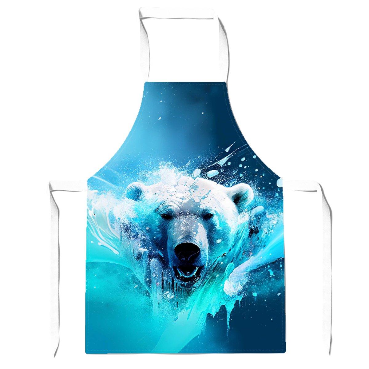 Polar Bear Face Splashart Apron