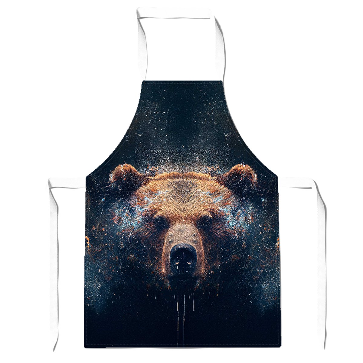 Brown Bear Face Splashart Apron