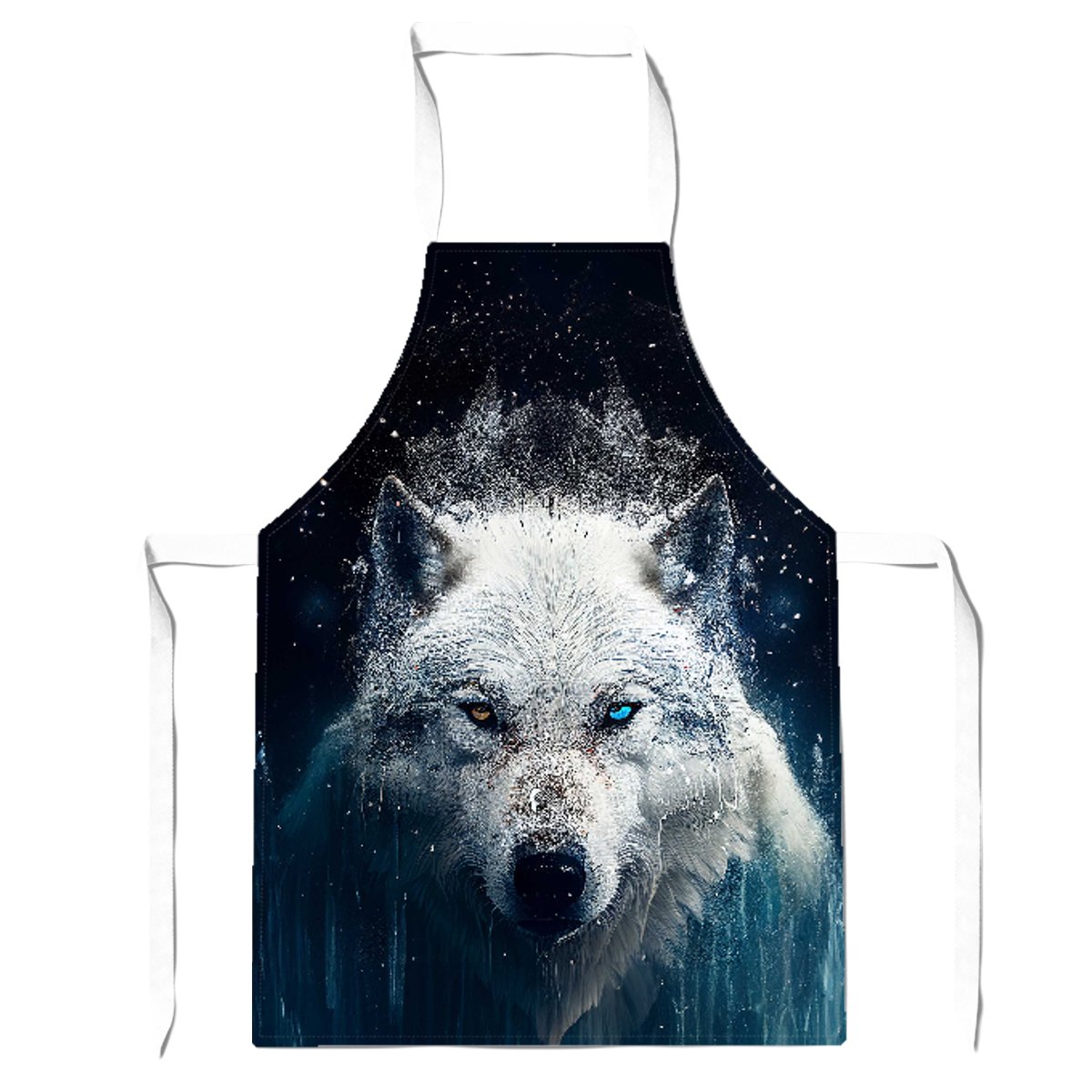 White Wolf Face Splashart Apron