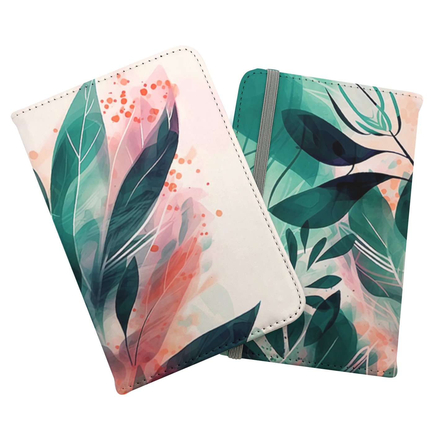 Green Feather leaves Tropical Passport Cover