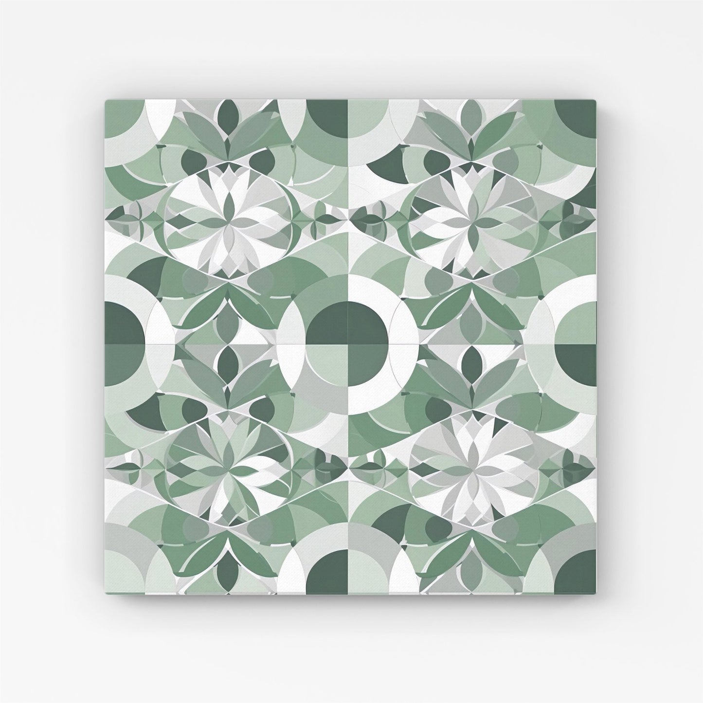 Geometric Pastel Green Canvas