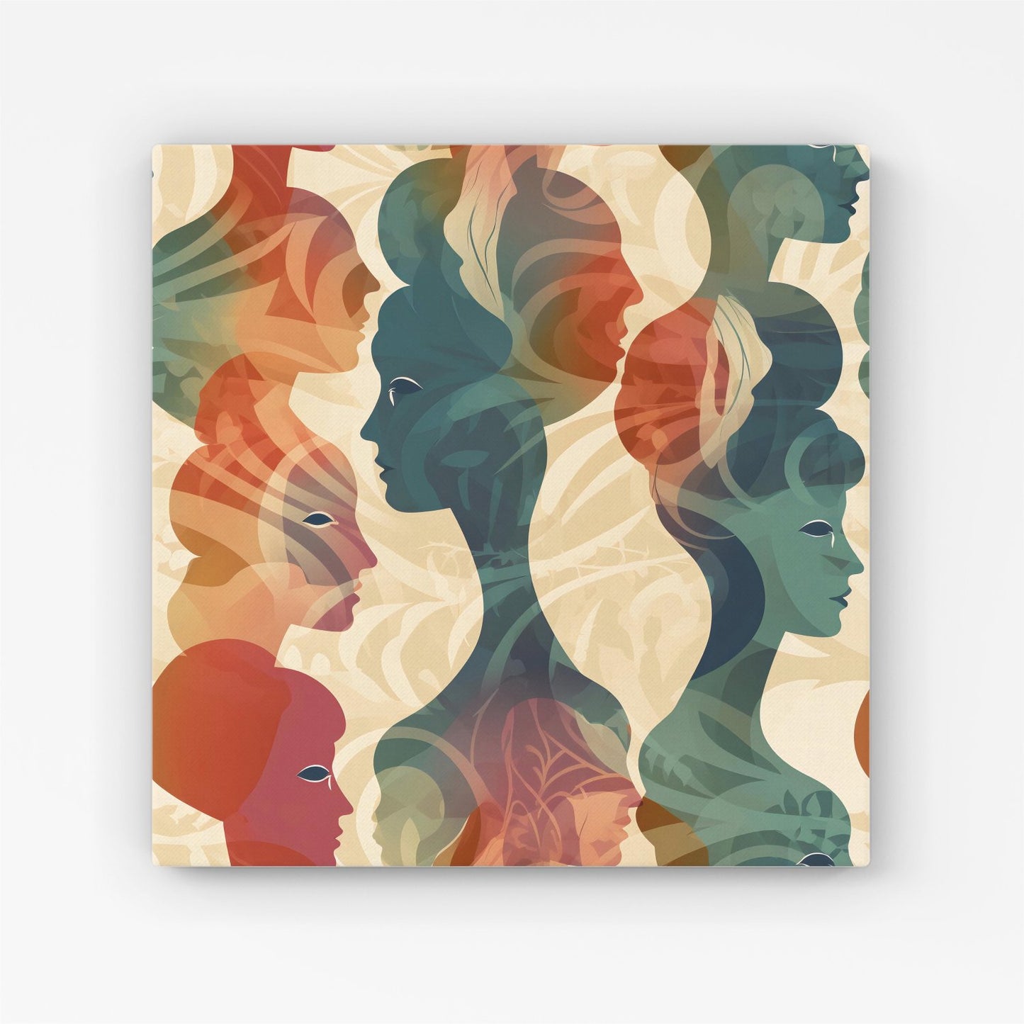 Coloured Silhouette Canvas