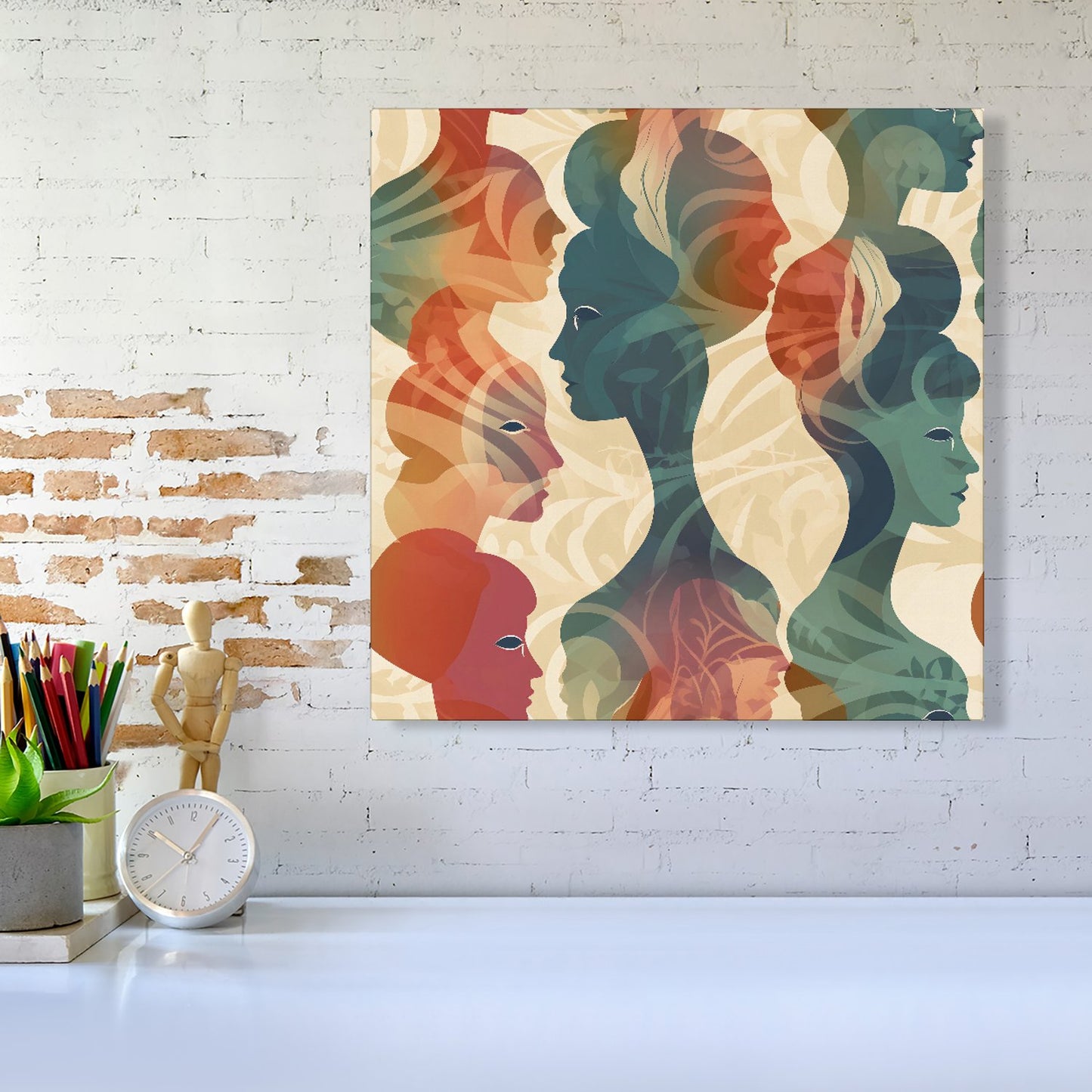 Coloured Silhouette Canvas