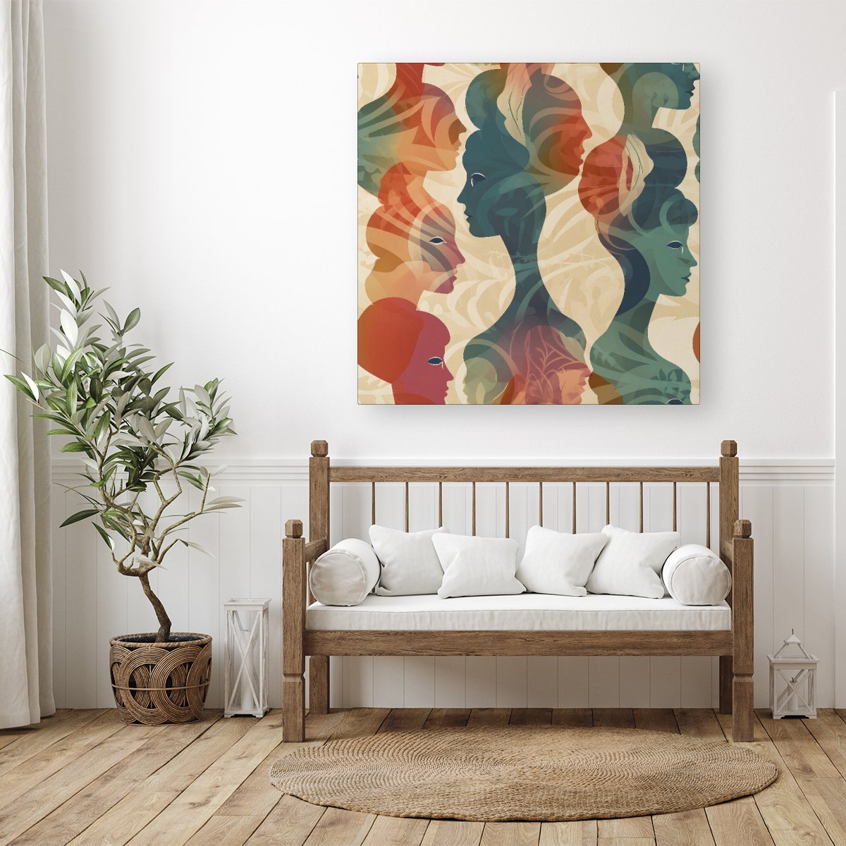 Coloured Silhouette Canvas