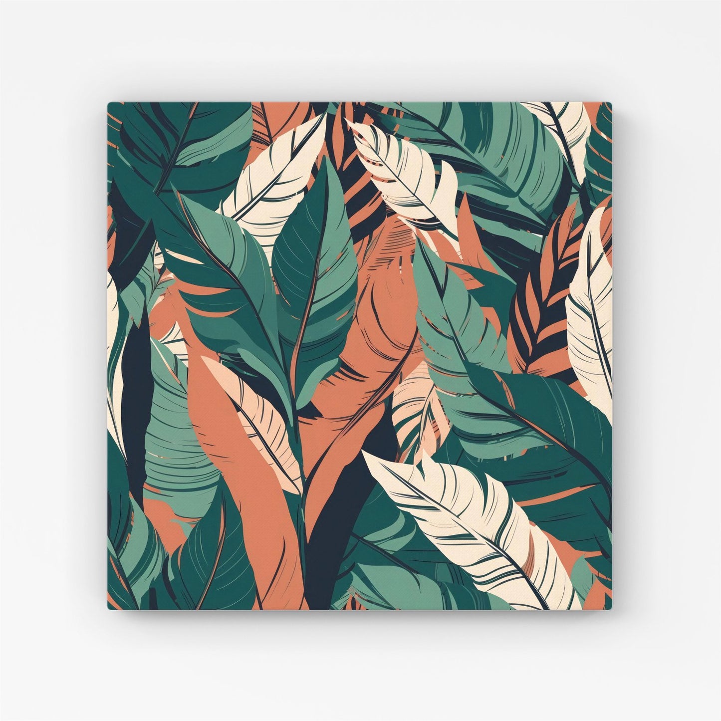 Autumn Tropical Leaves Canvas