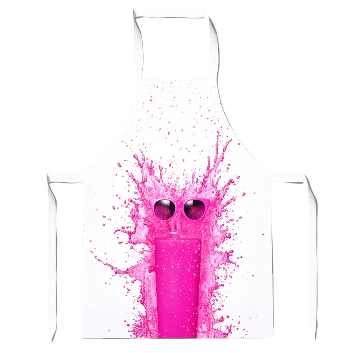 Pink Splashart Glass Apron
