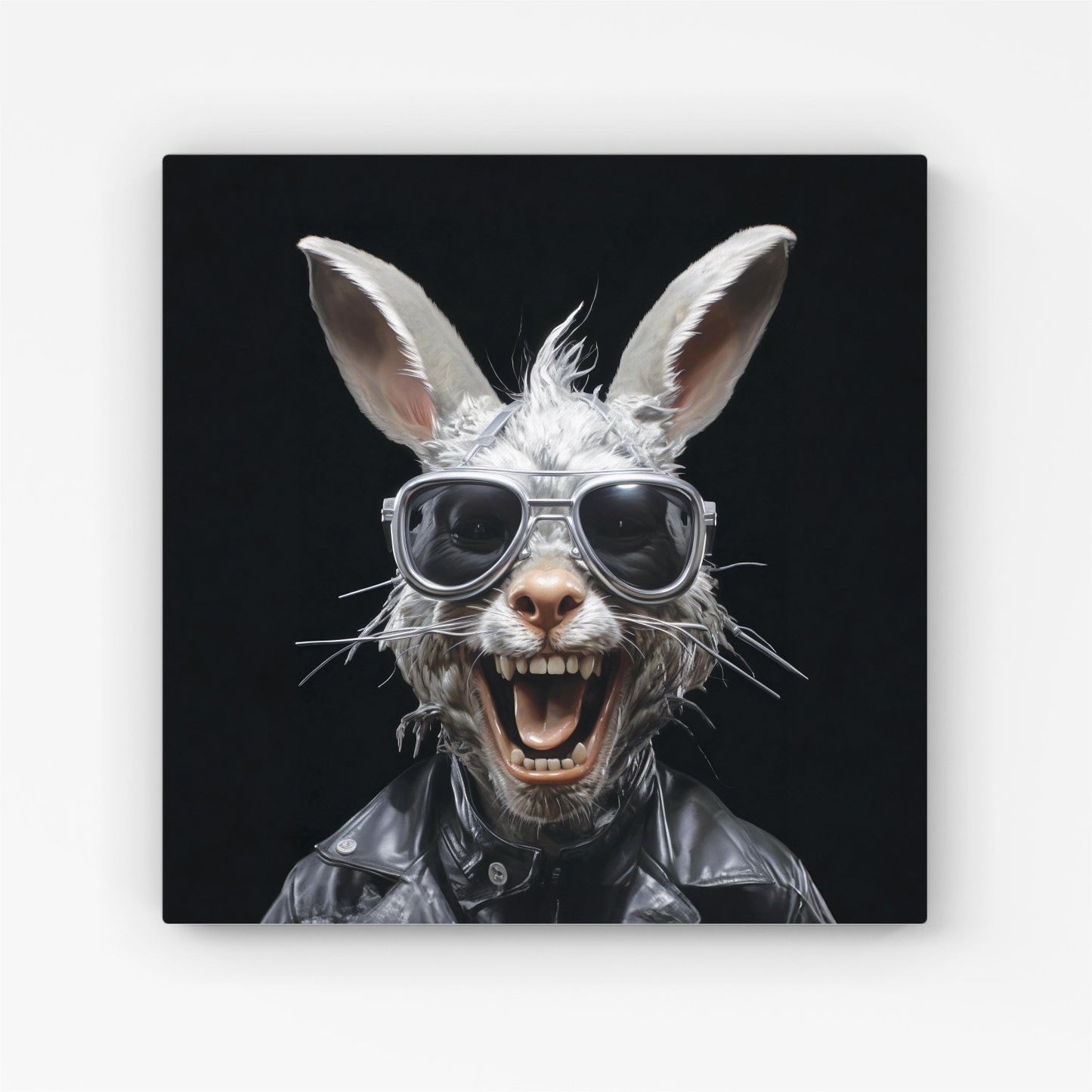 Funky Rabbit Face Canvas