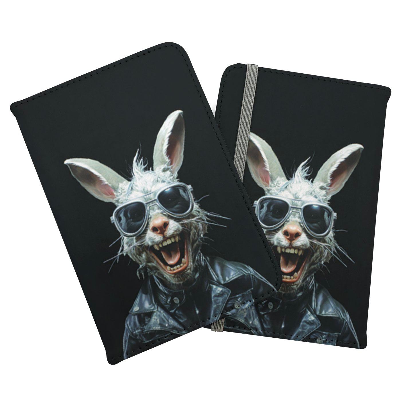 Funky Rabbit Face Passport Cover