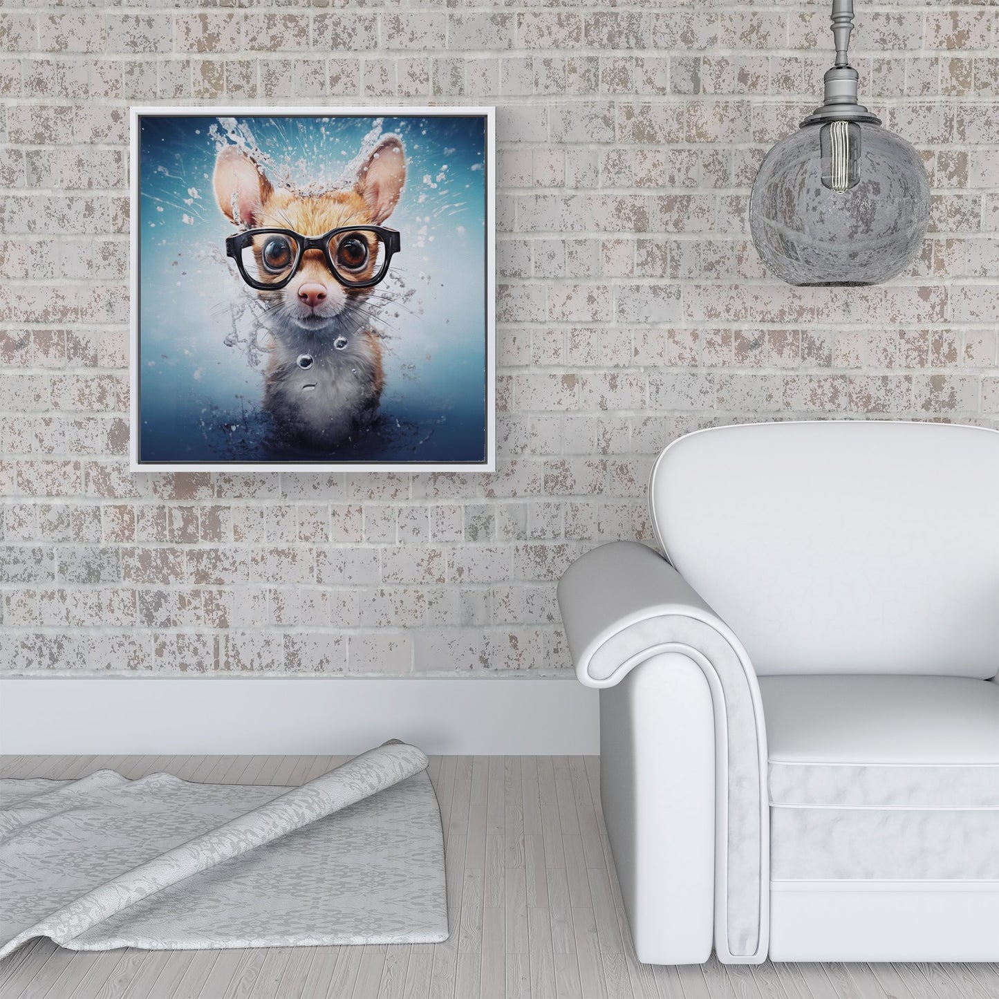 Splashart Doormouse Framed Canvas