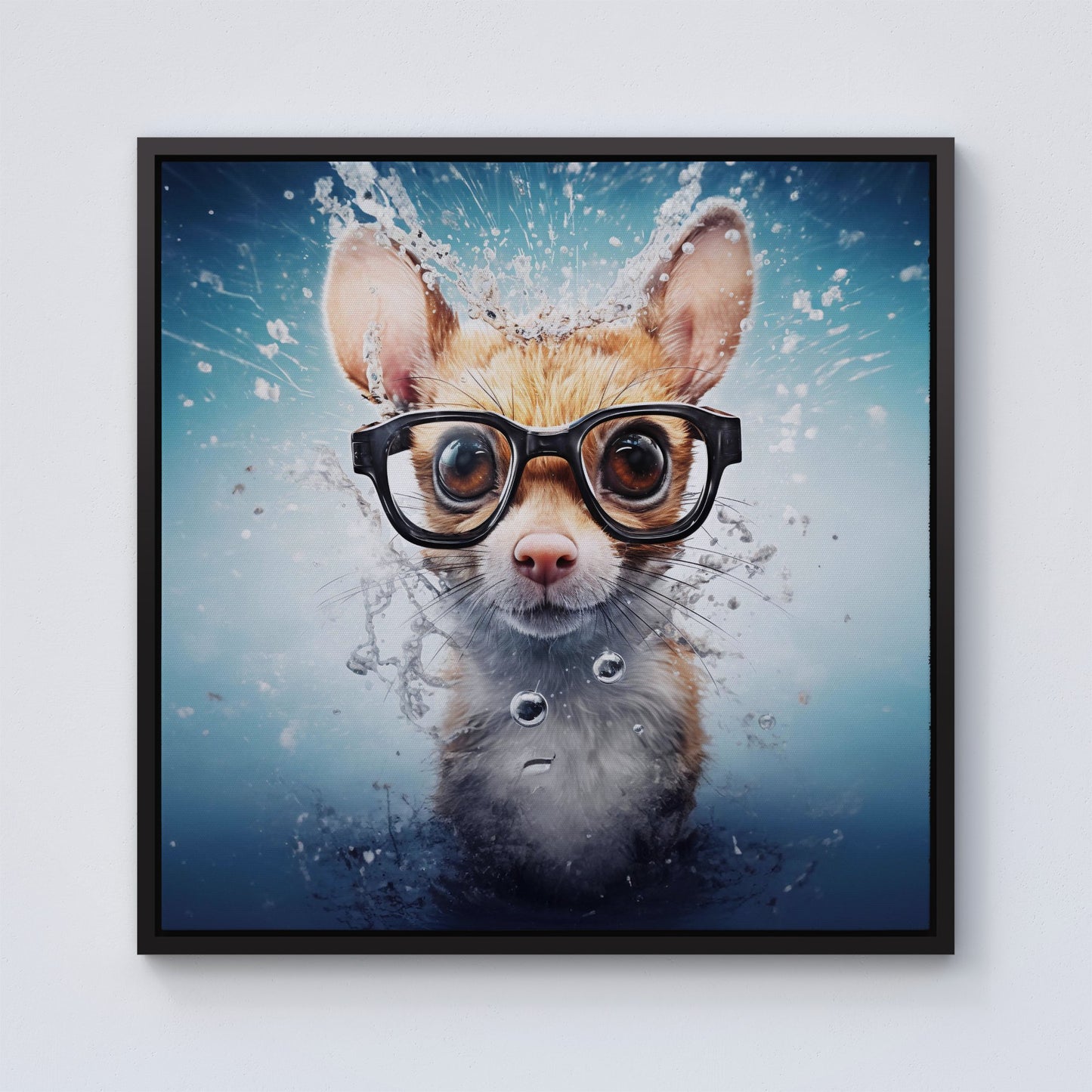 Splashart Doormouse Framed Canvas