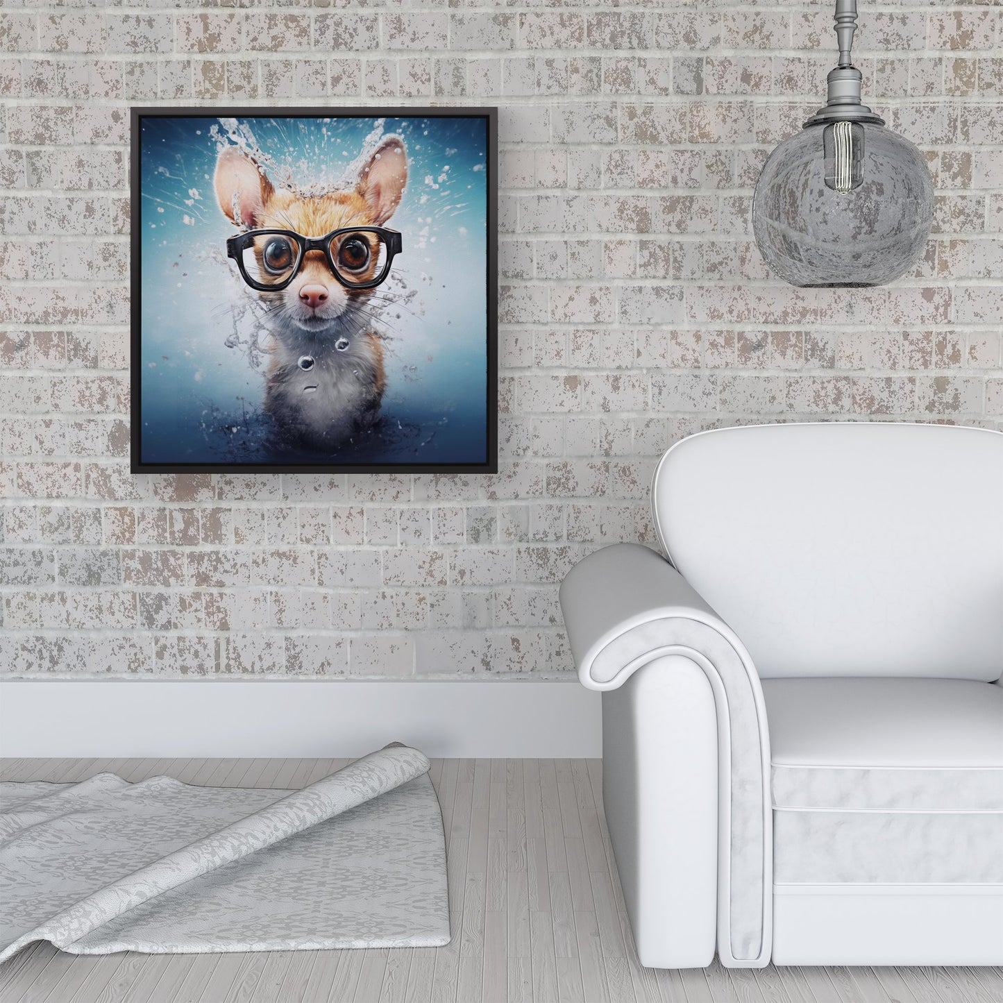 Splashart Doormouse Framed Canvas