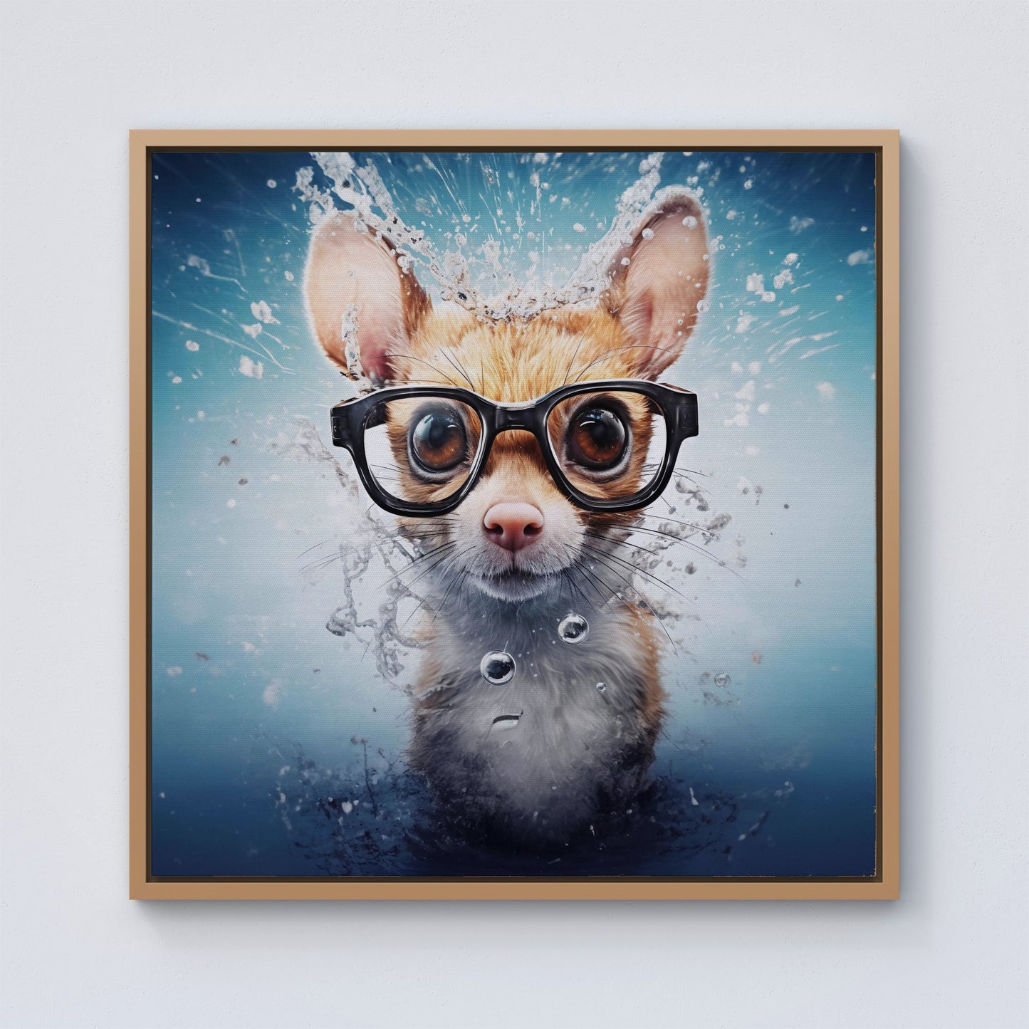 Splashart Doormouse Framed Canvas