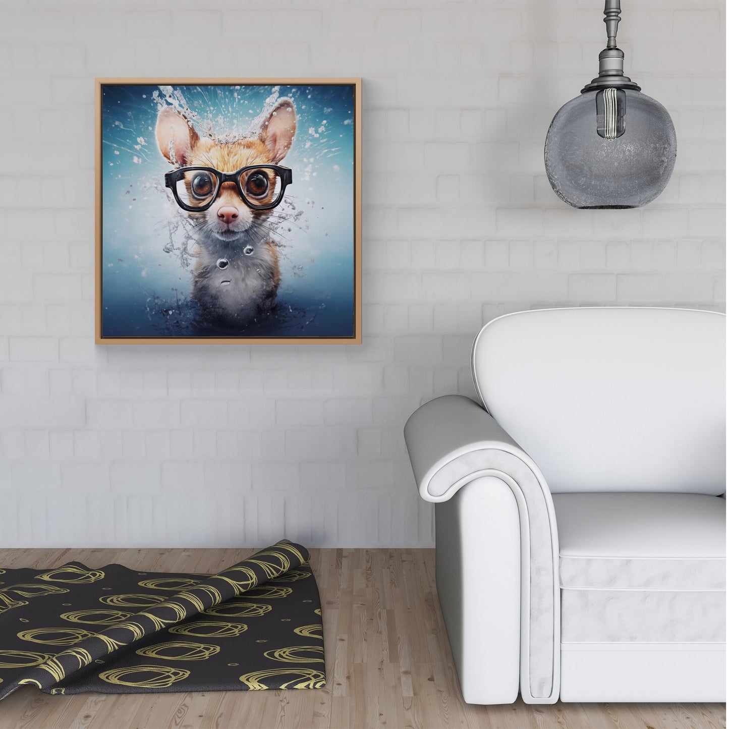 Splashart Doormouse Framed Canvas