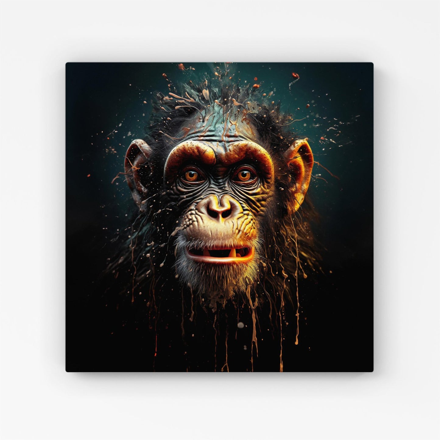 Splashart Monkey Face Canvas