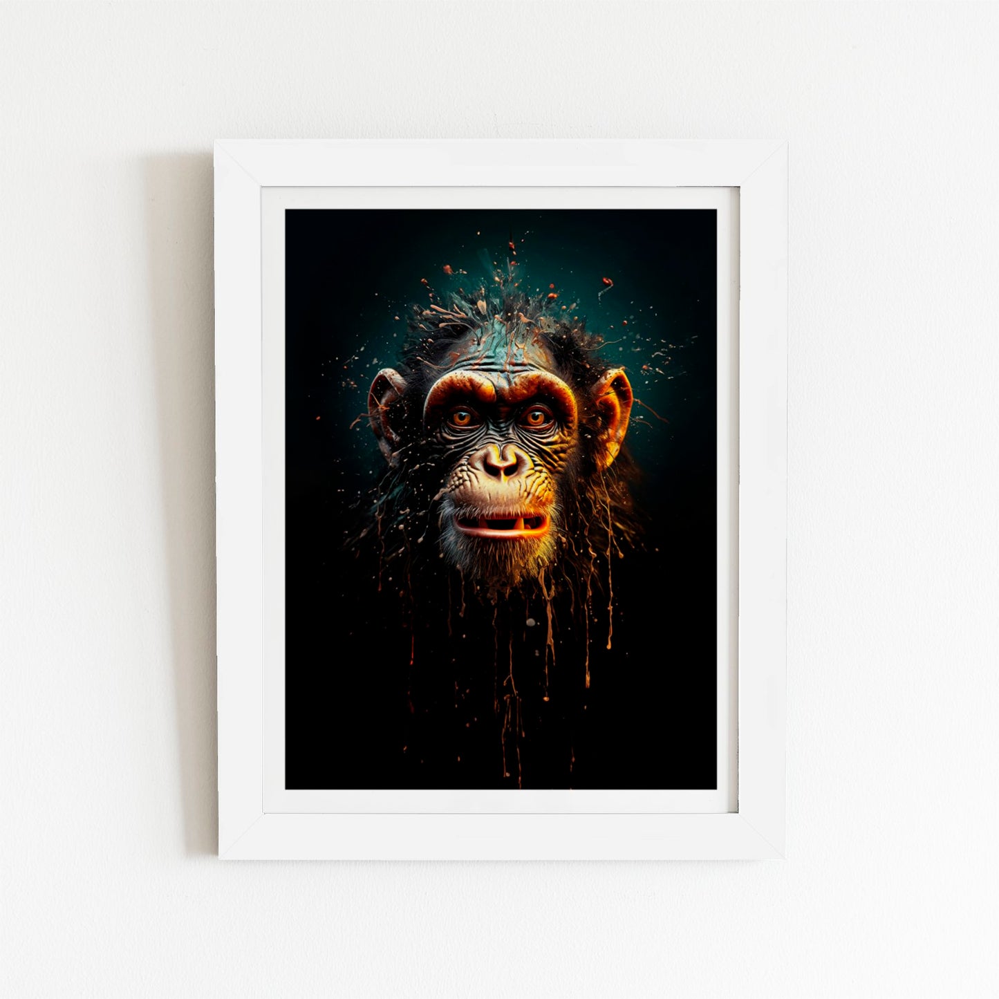 Splashart Monkey Face Art Prints