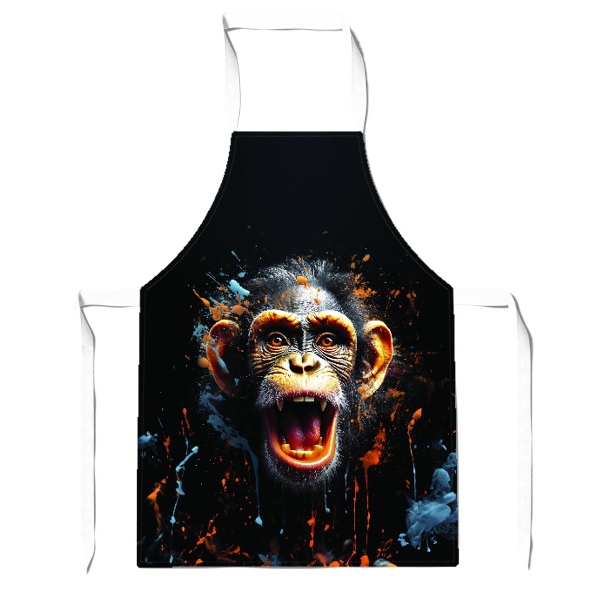 Monkey Face Splashart Apron