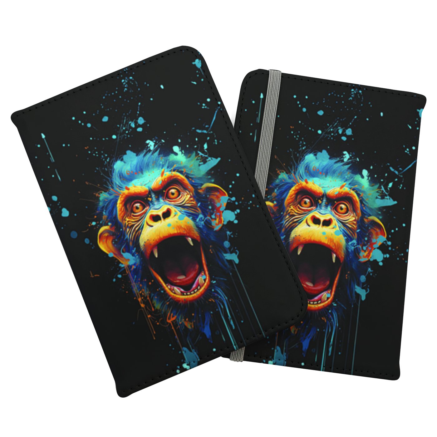 Crazy Monkey face Splashart Passport Cover