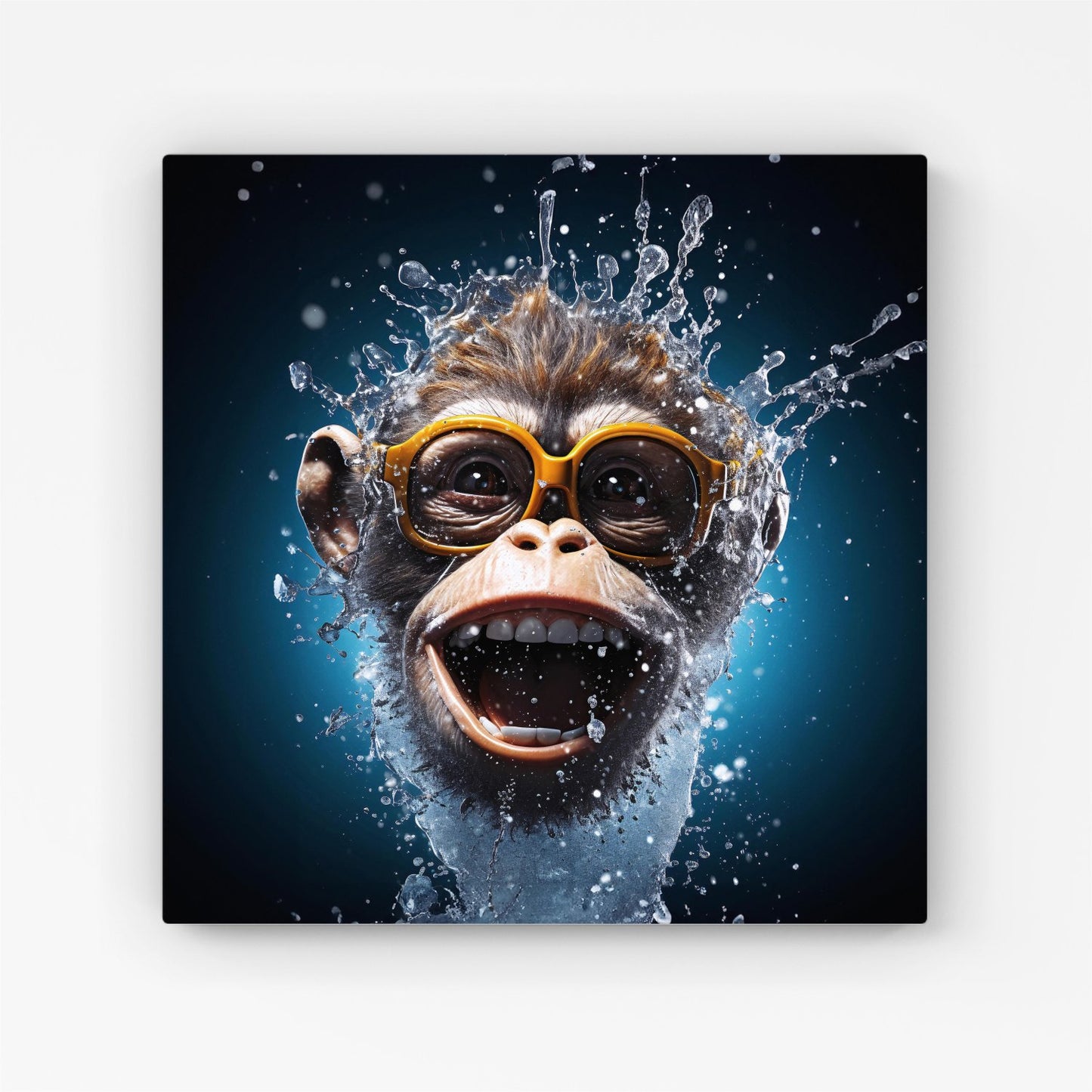 Splashart Cheeky Chimp Face Canvas