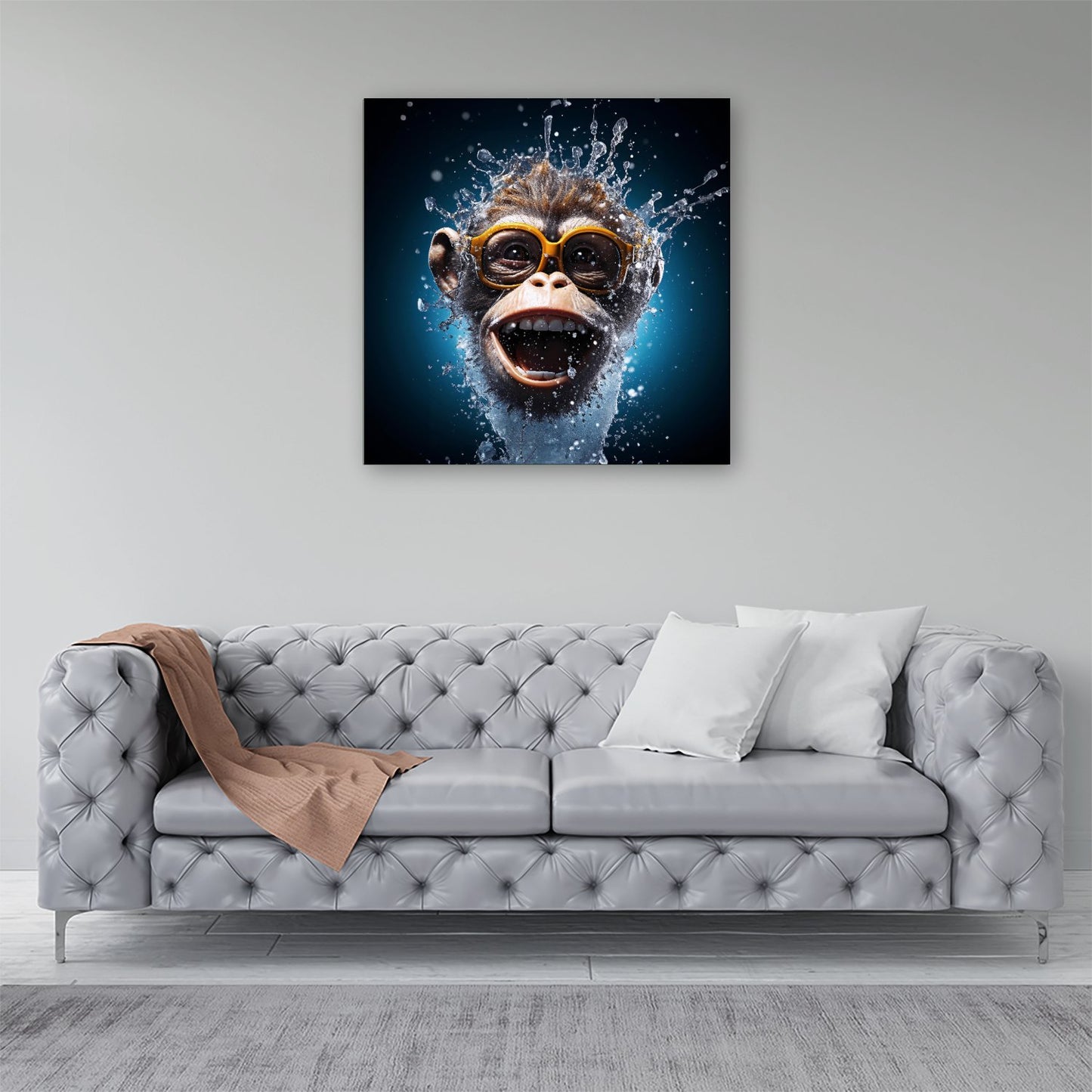 Splashart Cheeky Chimp Face Canvas
