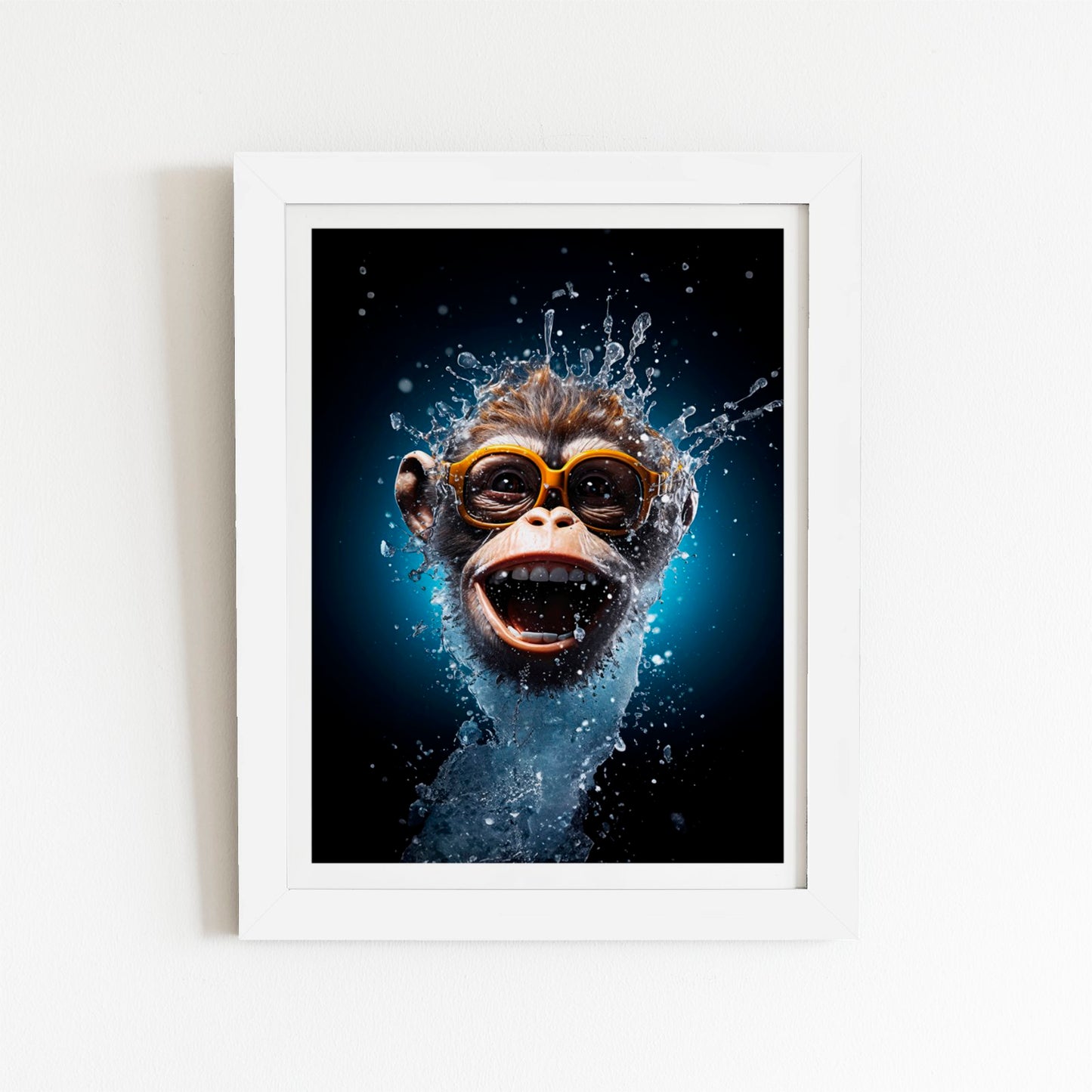 Splashart Cheeky Chimp Face Art Prints