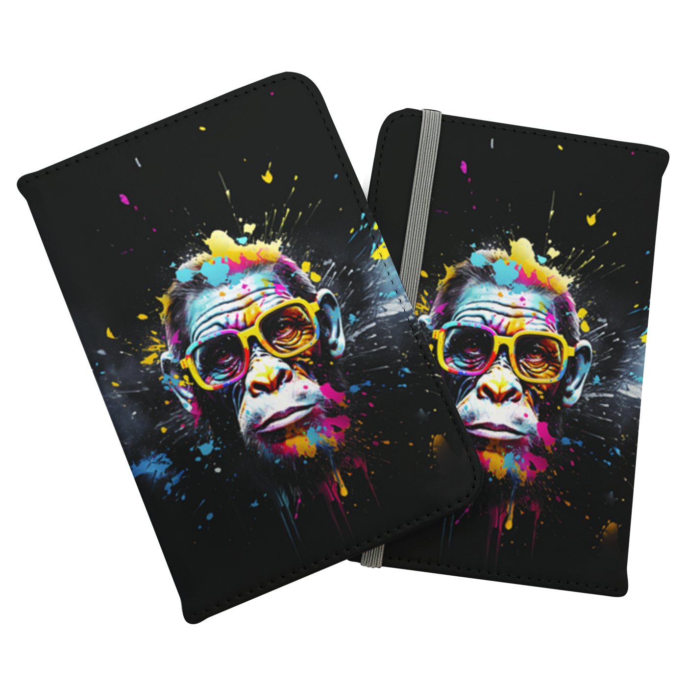 Coloured Splashart Monkey Face Passport Cover