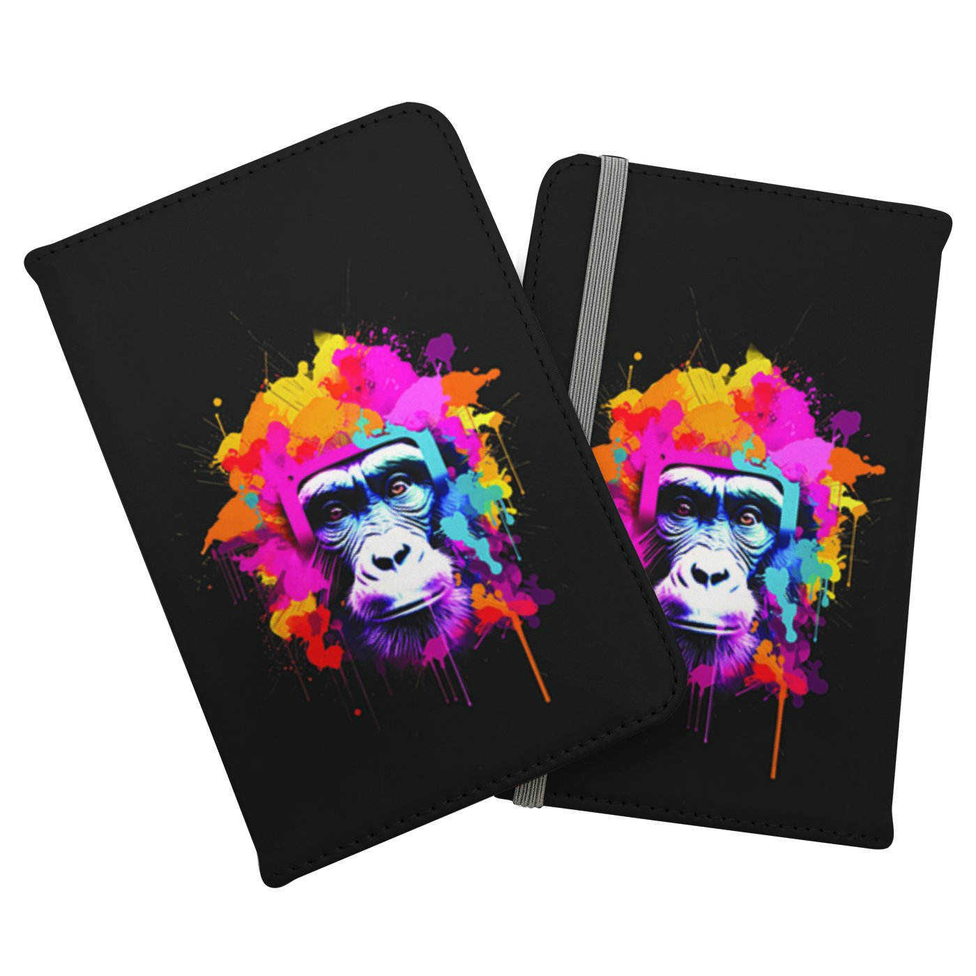 Multi Coloured Monkey Face Passport Cover