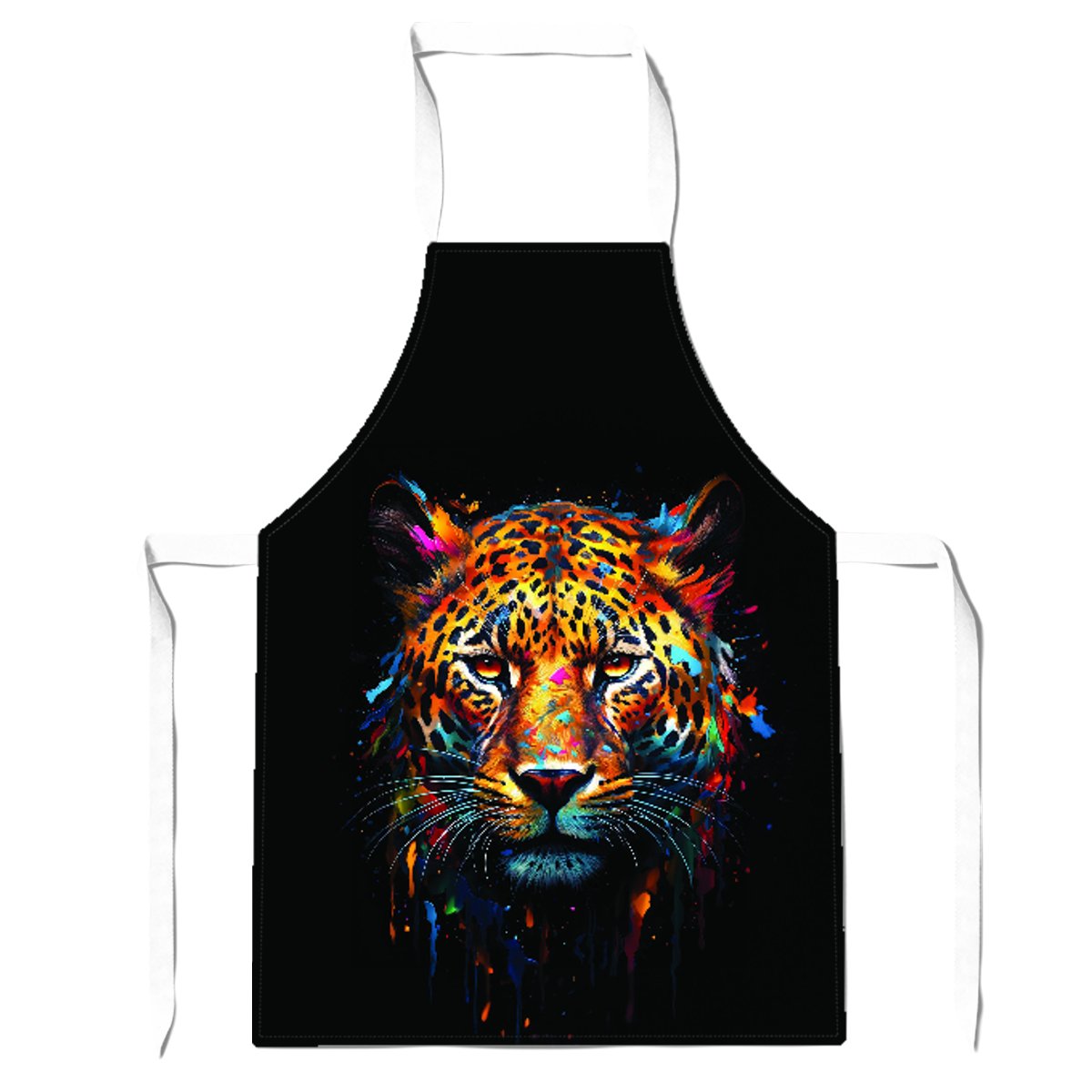 Splashart Leopard Face Apron
