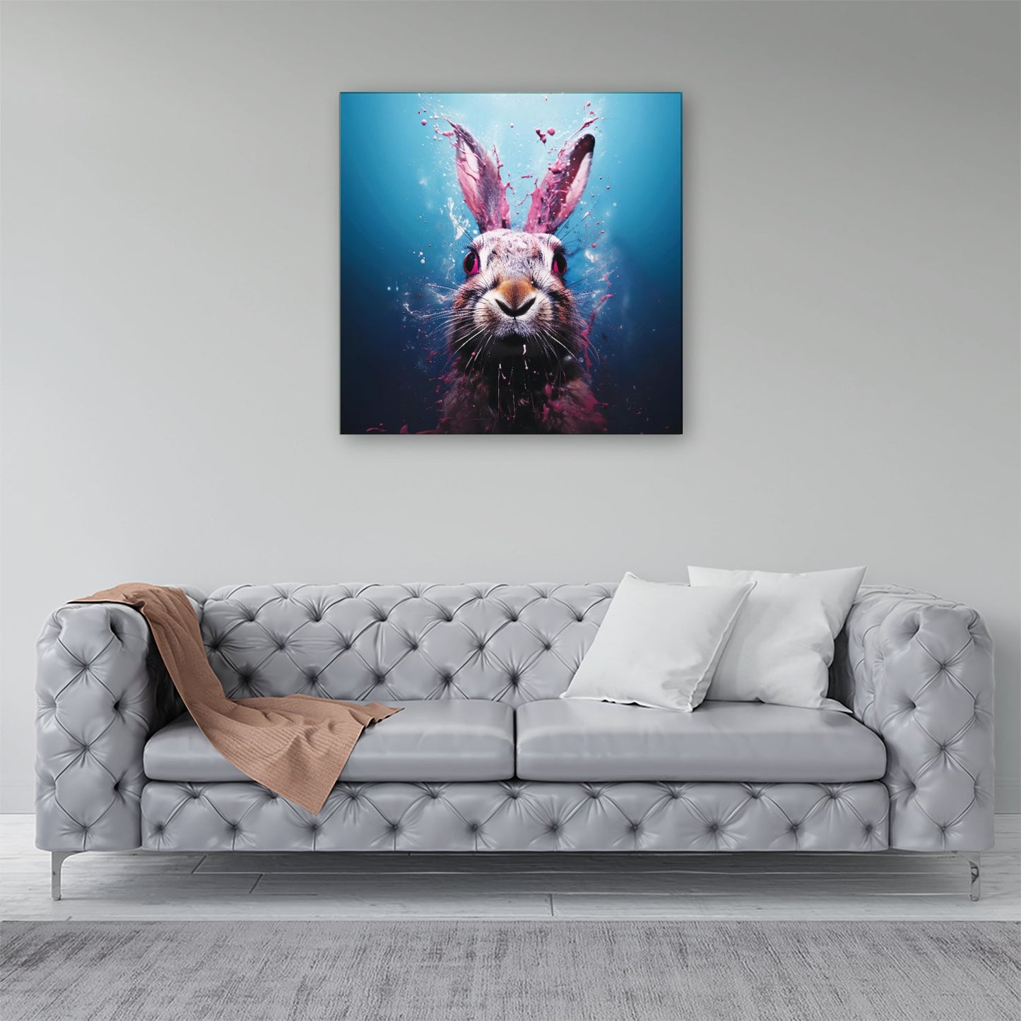 Rabbit Face Splashart Canvas