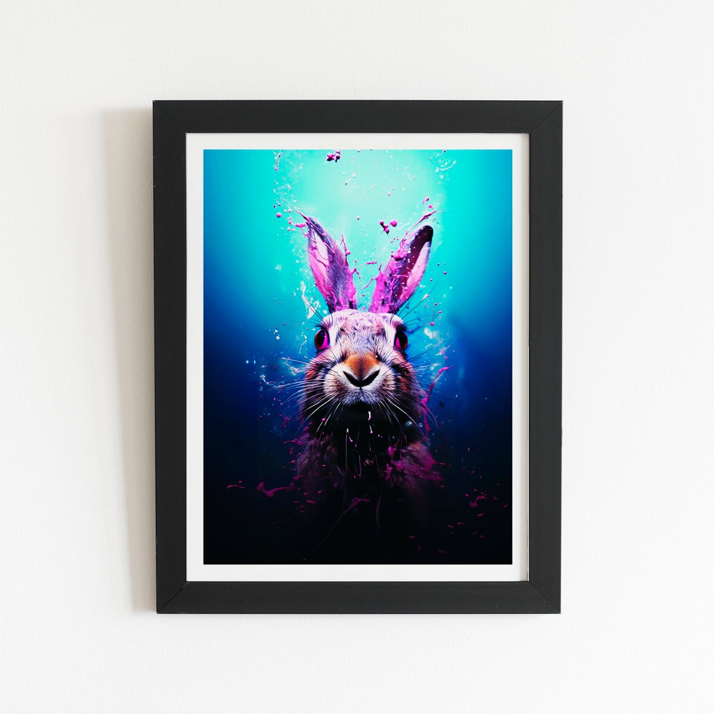 Rabbit Face Splashart Art Prints