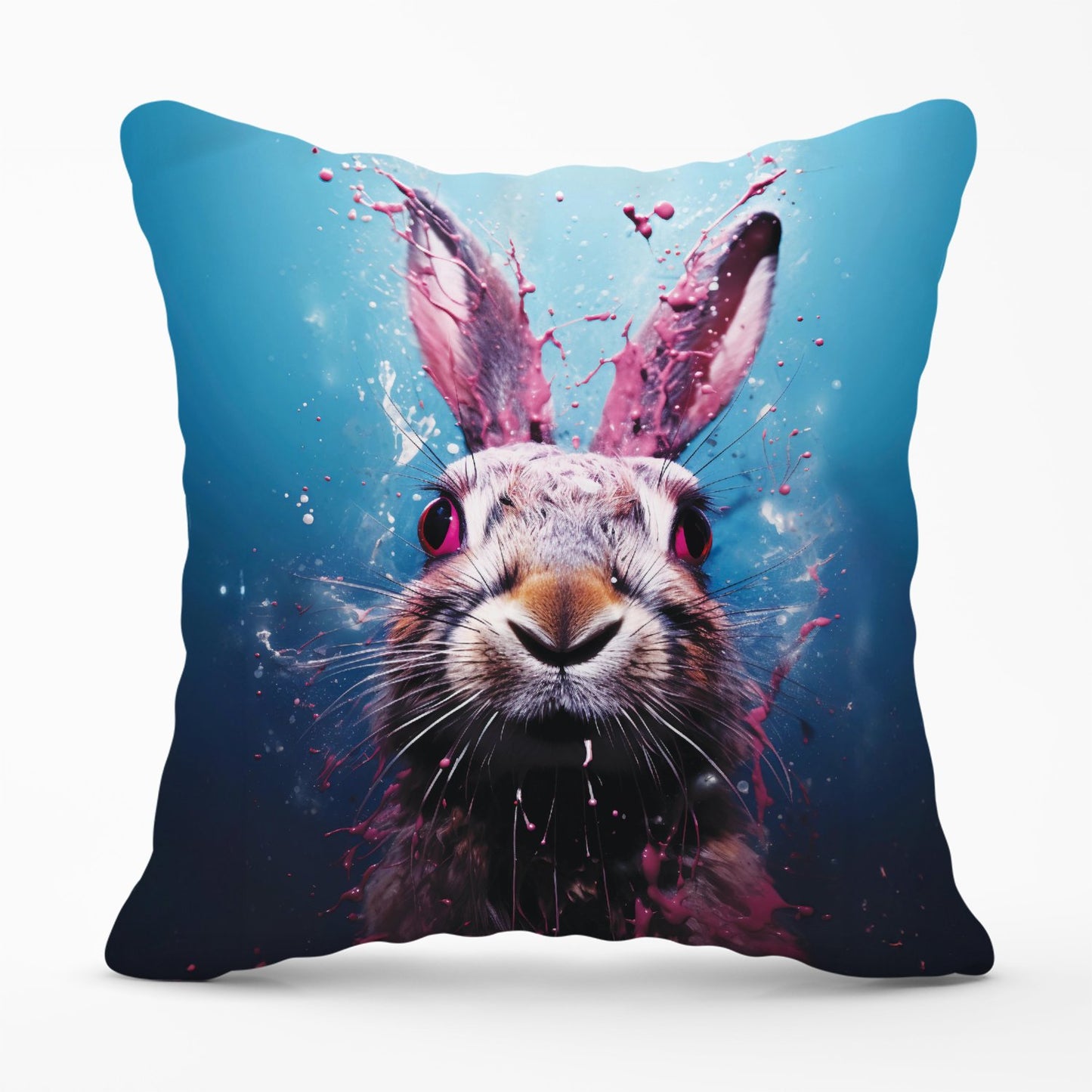 Rabbit Face Splashart Outdoor Cushion
