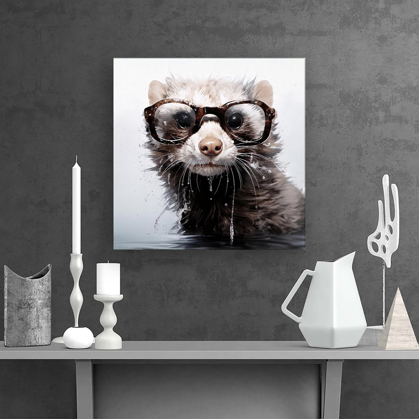 Splashart Ferret Canvas