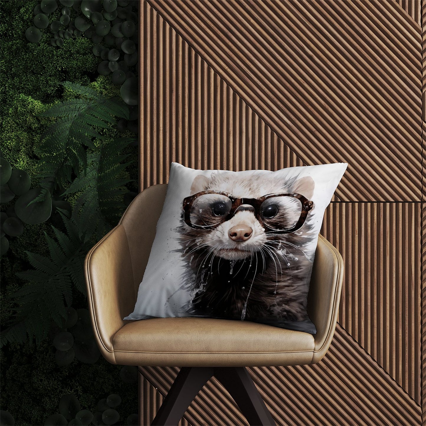 Splashart Ferret Outdoor Cushion