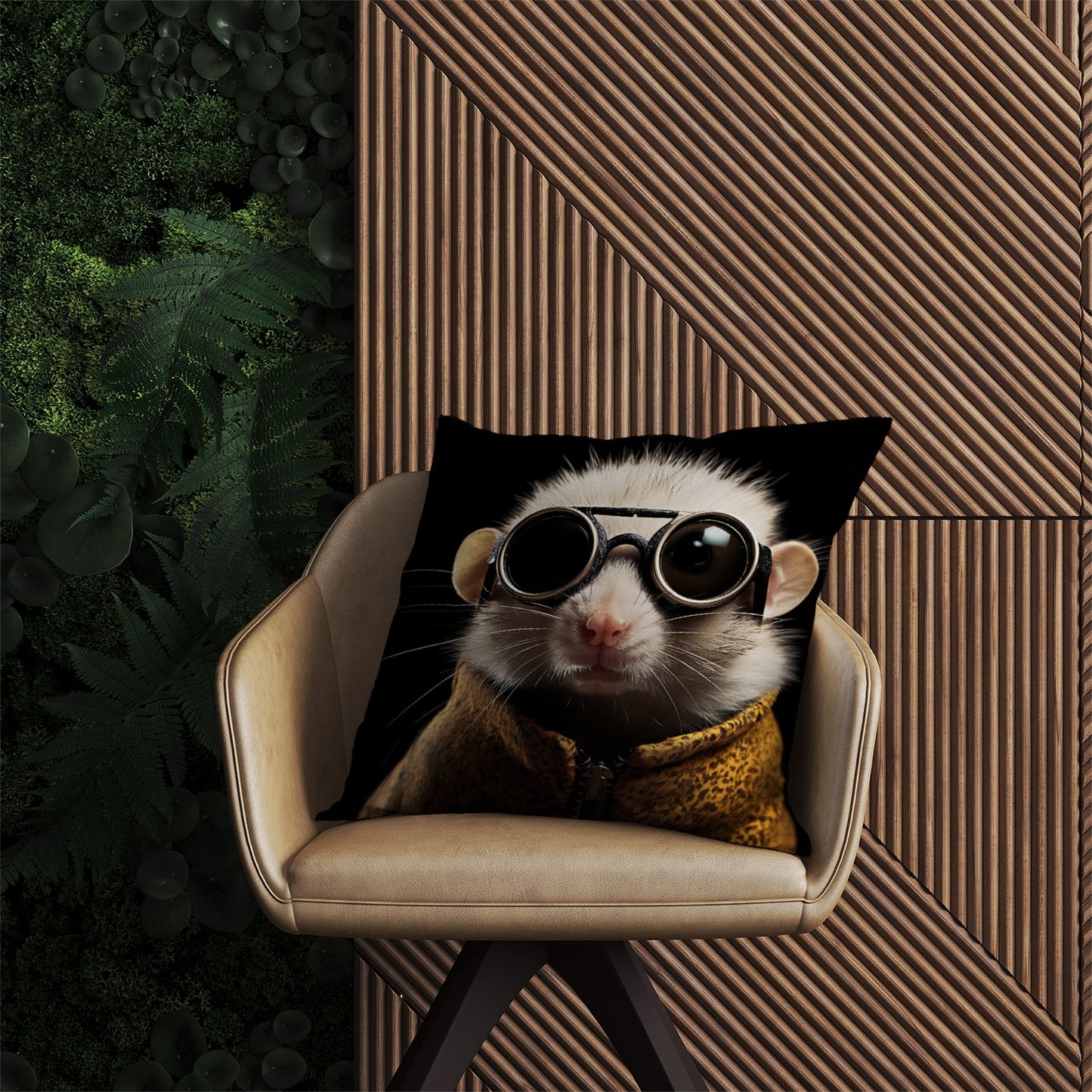 Realistic Doormouse Outdoor Cushion