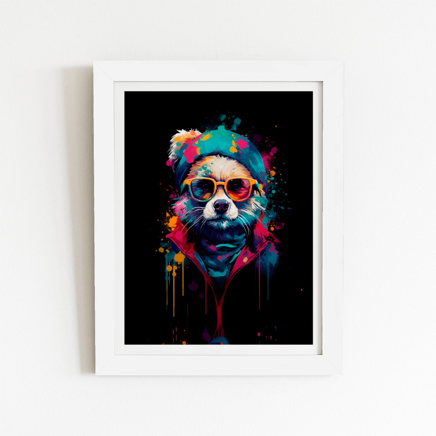 Multi Coloured Splashart Dog Art Prints