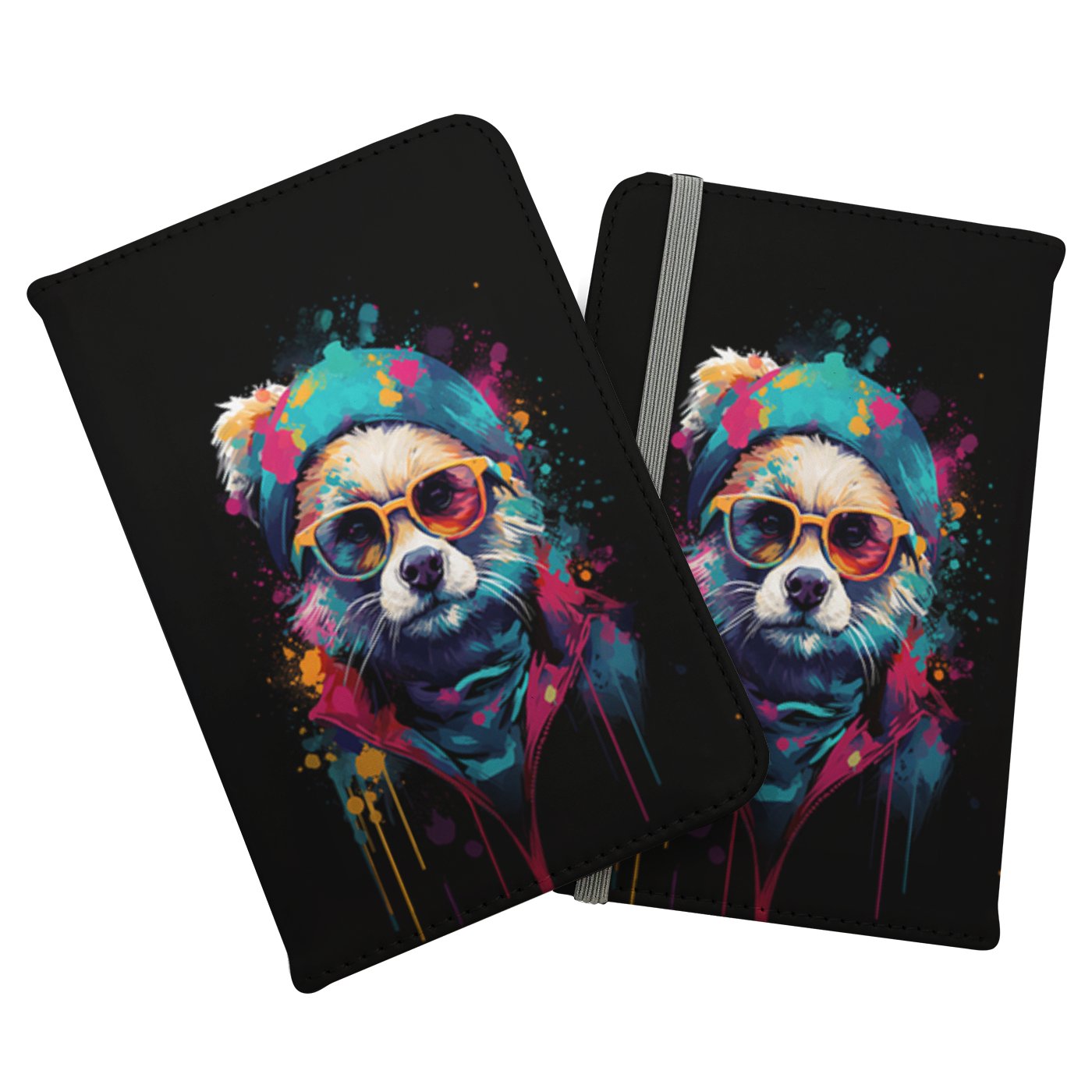 Multi Coloured Splashart Dog Passport Cover