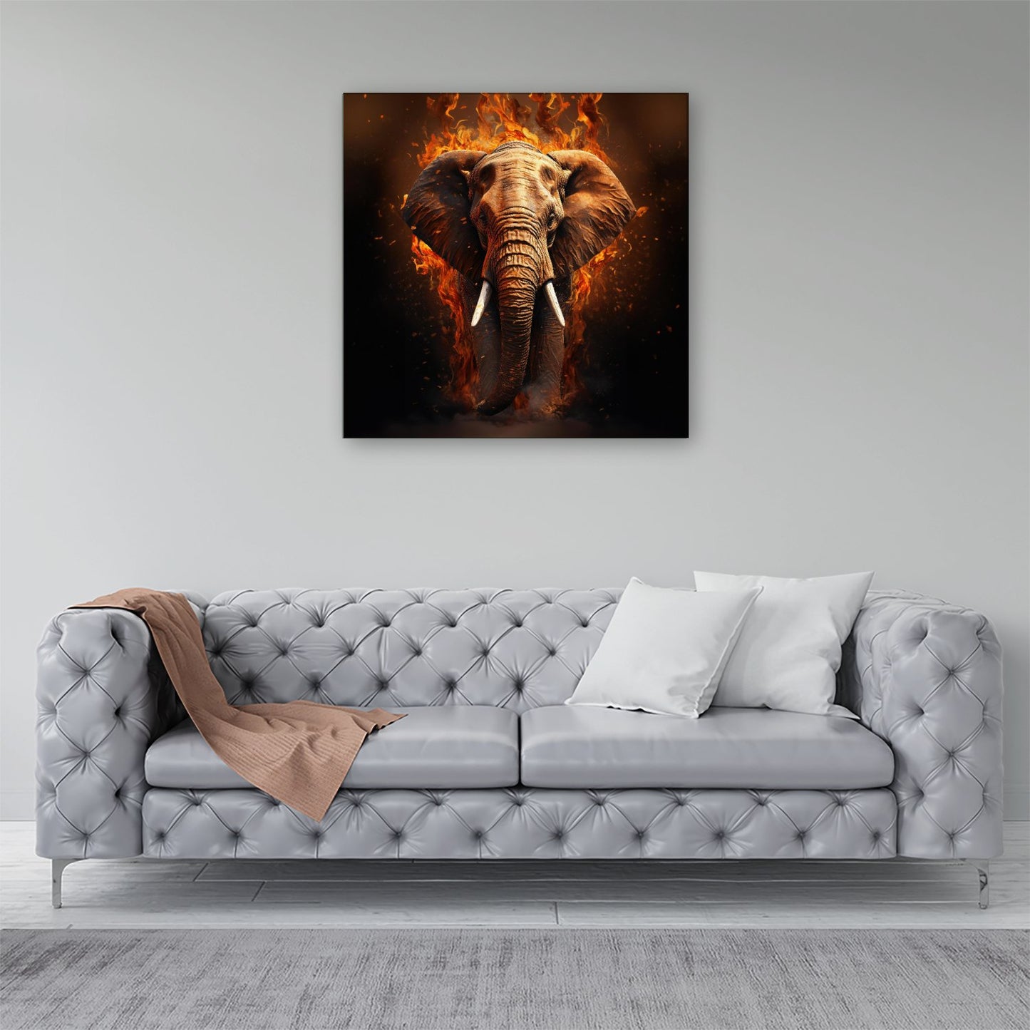 Splashart Elephant and fire Canvas