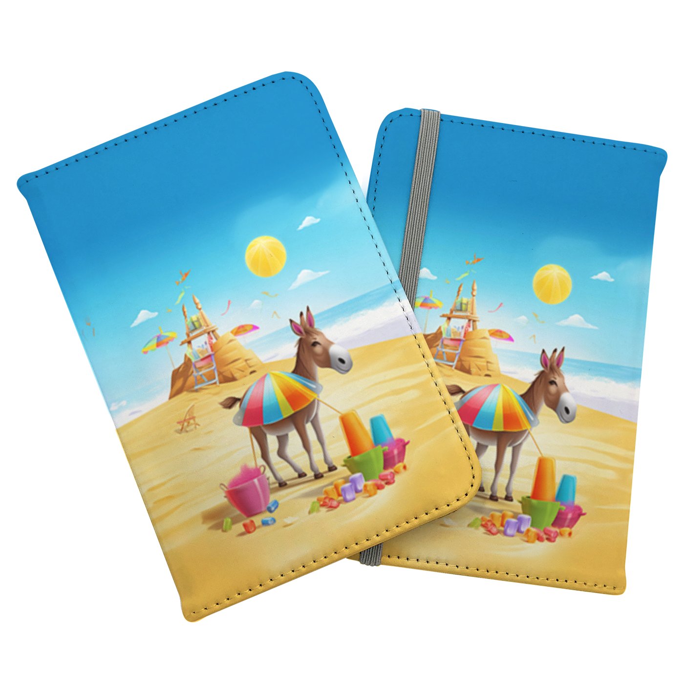 Donkey On A Beach Holiday Passport Cover
