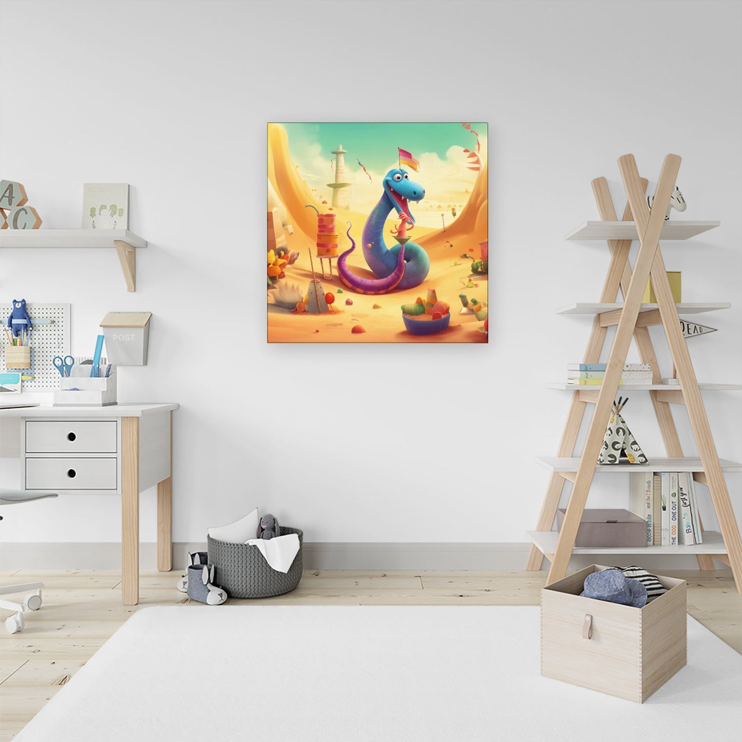 Snake On A Beach Holiday Canvas