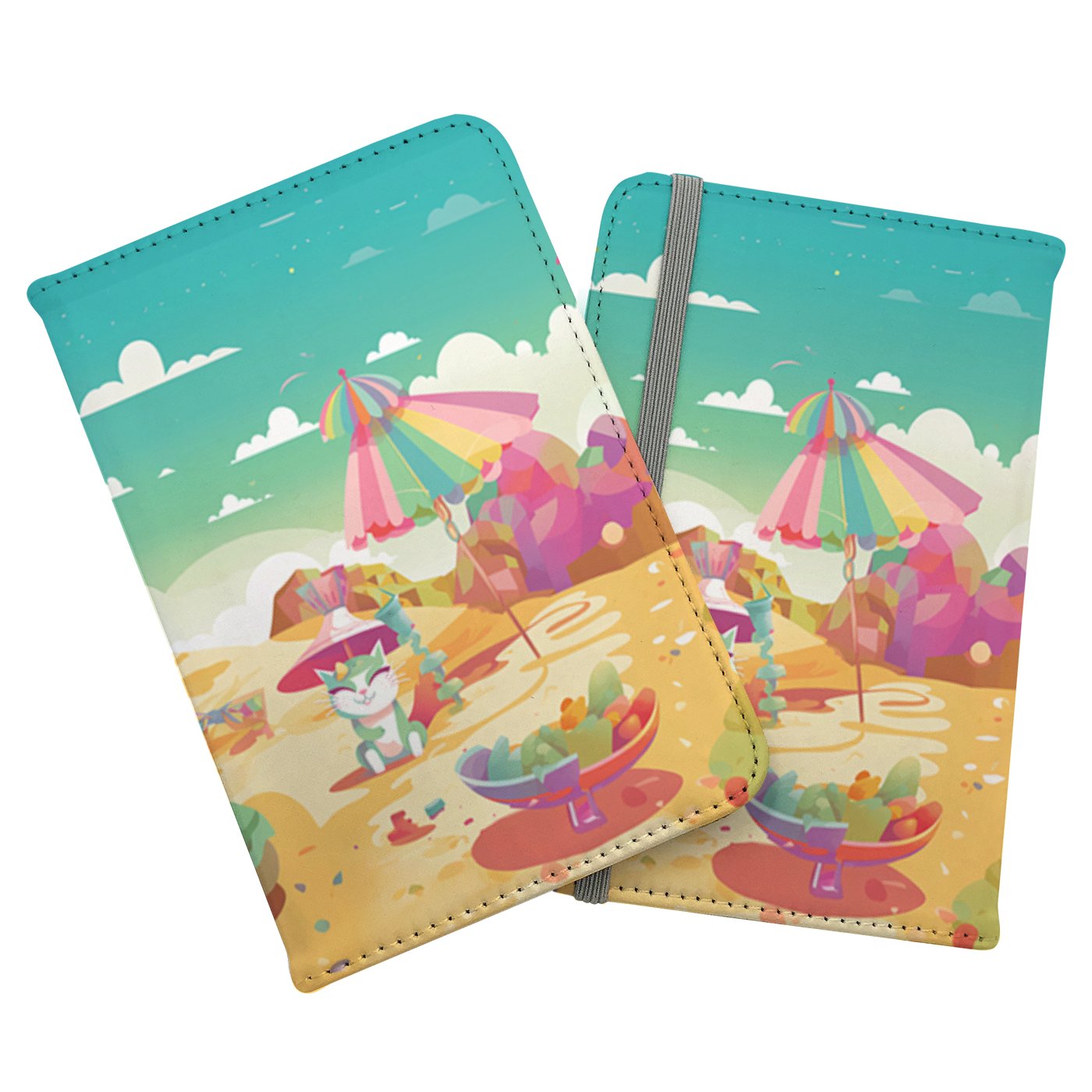 Kitten On A Beach Holiday Passport Cover