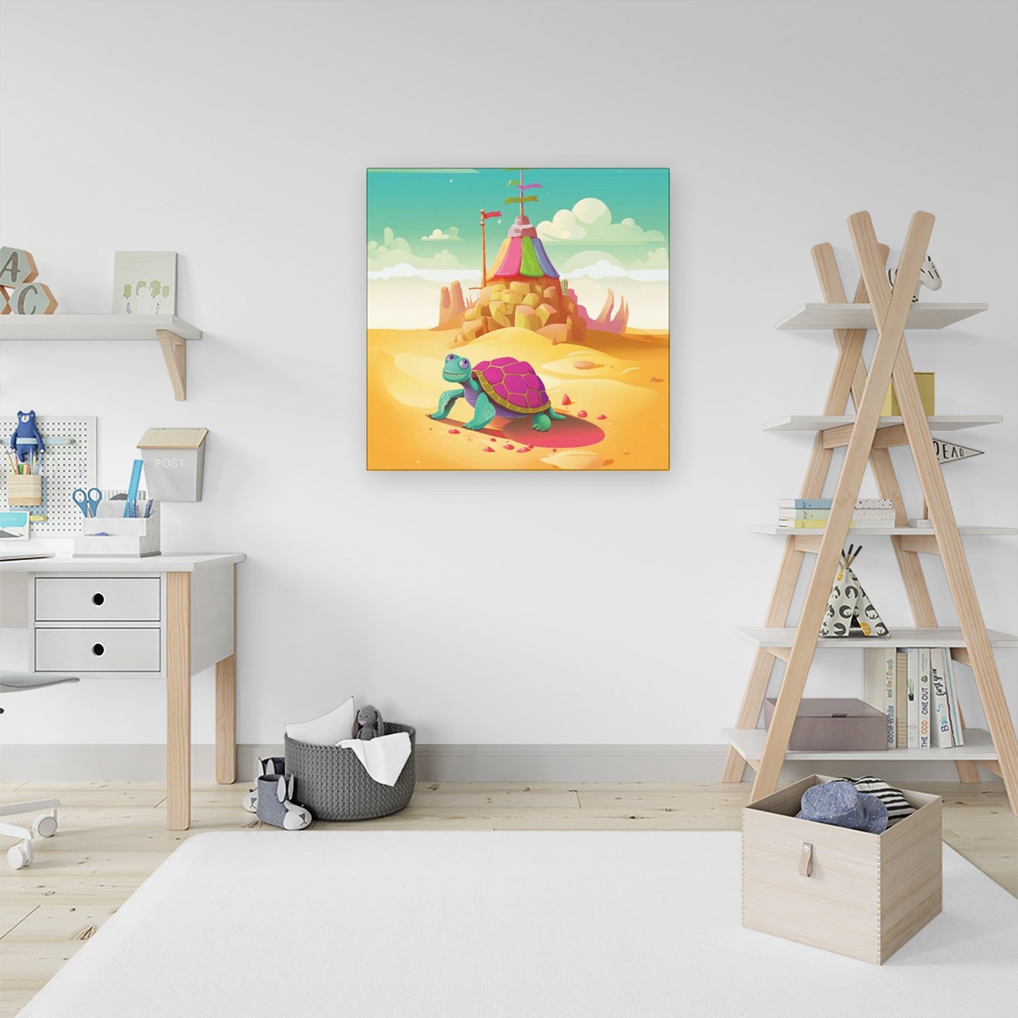 Turtle On A Beach Holiday Canvas