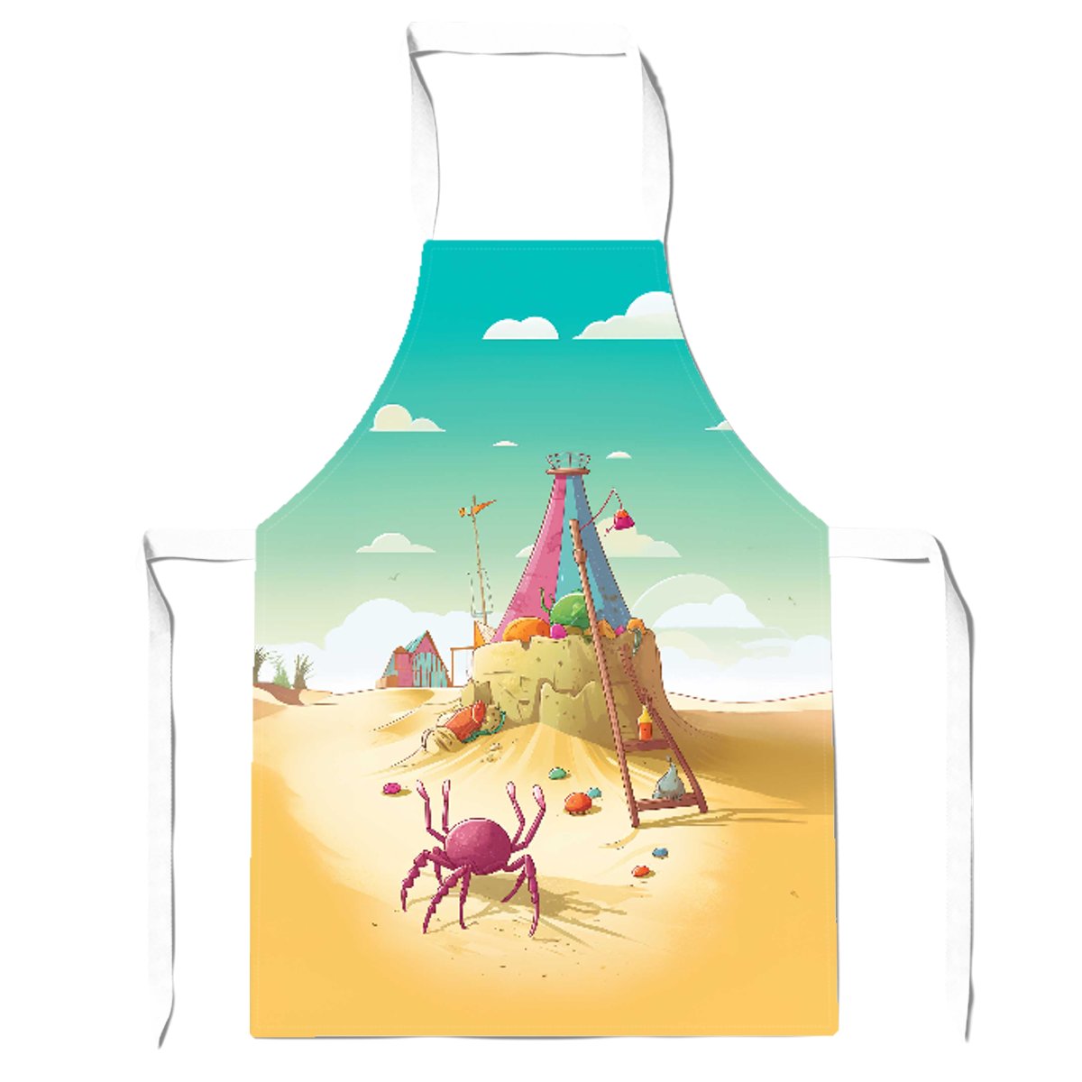 Crab On A Beach Holiday Apron
