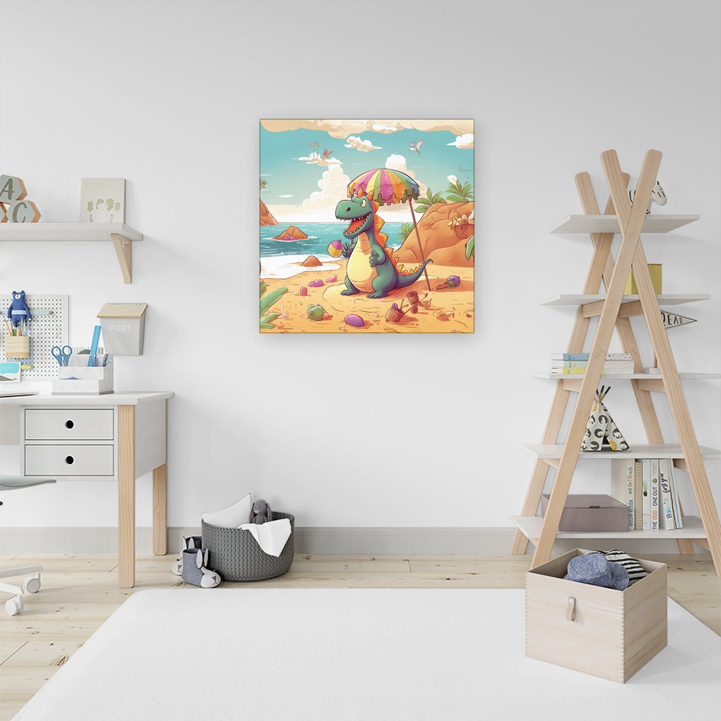 Dragon On A Beach Holiday Canvas