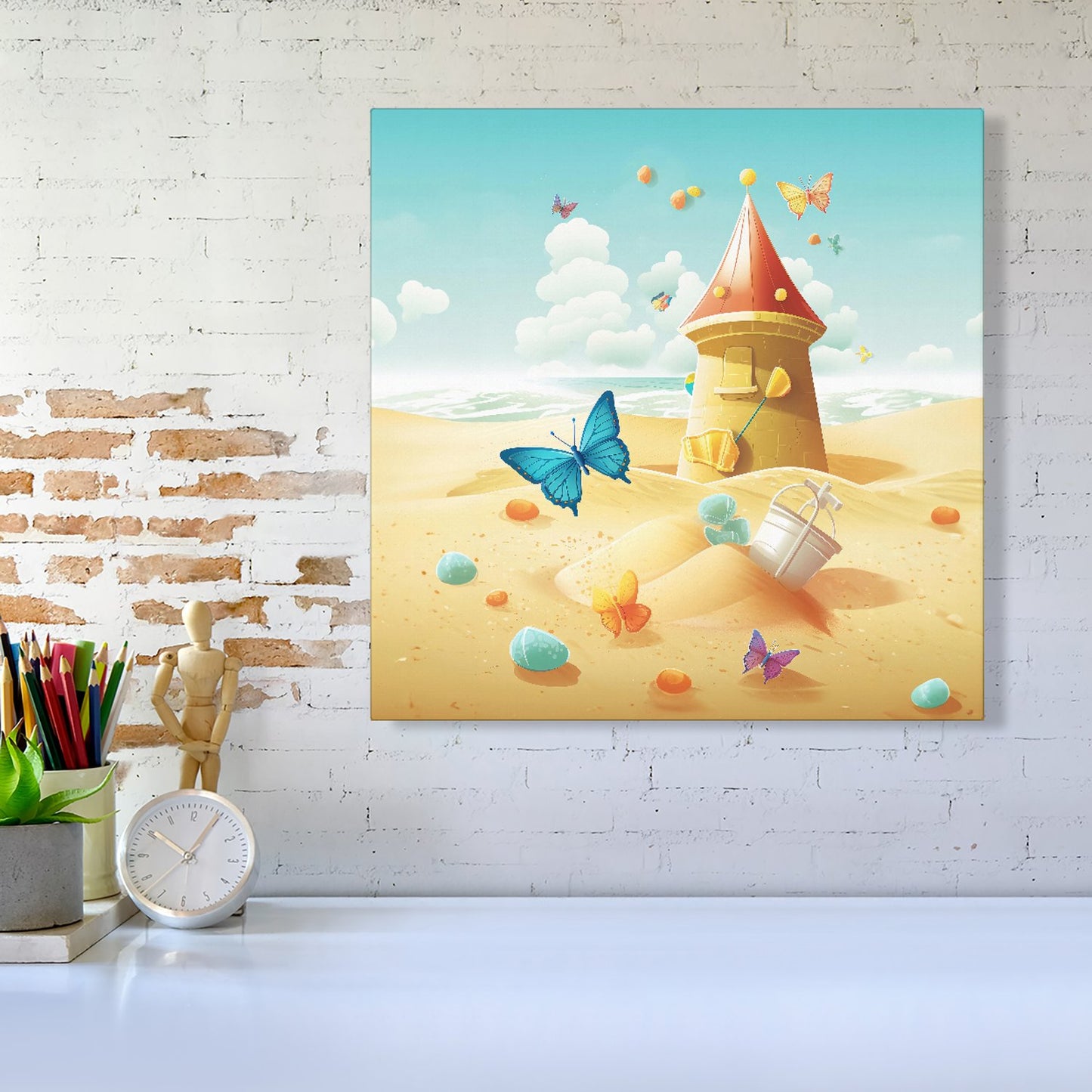Butterflies On A Beach Holiday Canvas