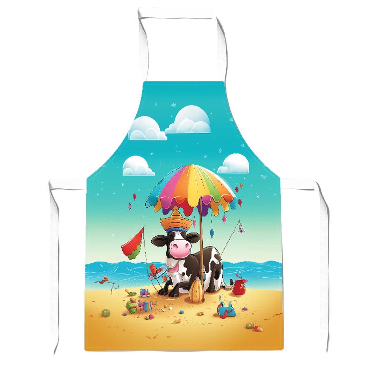 Cow On A Beach Holiday Apron