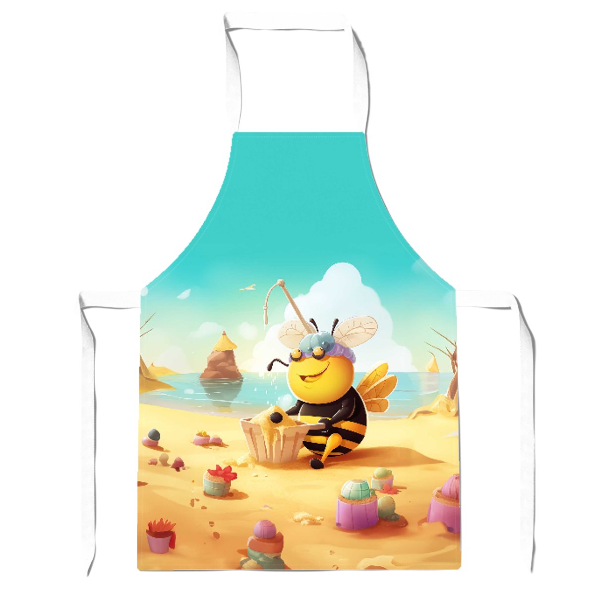 Bumblebee On A Beach Holiday Apron